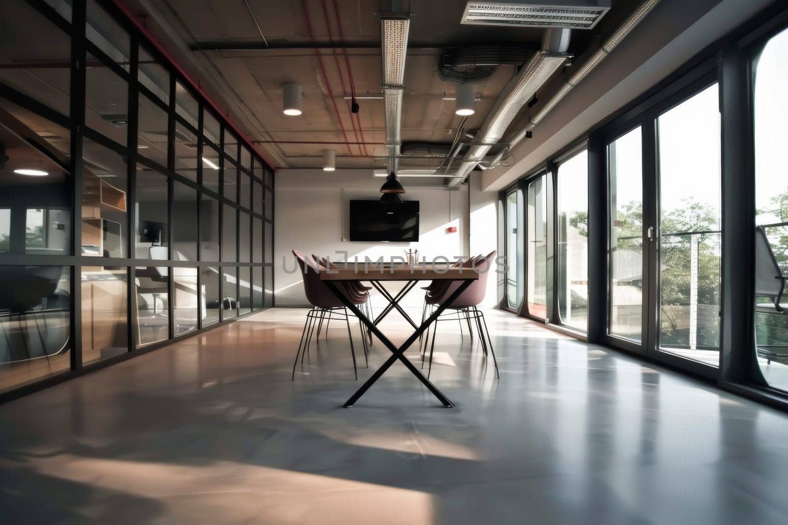 Simple and elegant business environment with minimalistic decor.