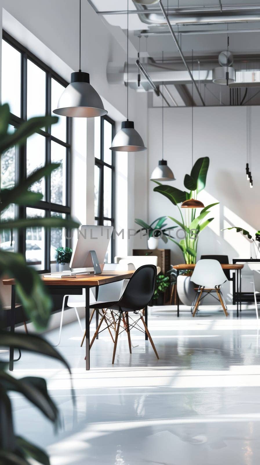 Sleek and simple business environment with minimal decor.