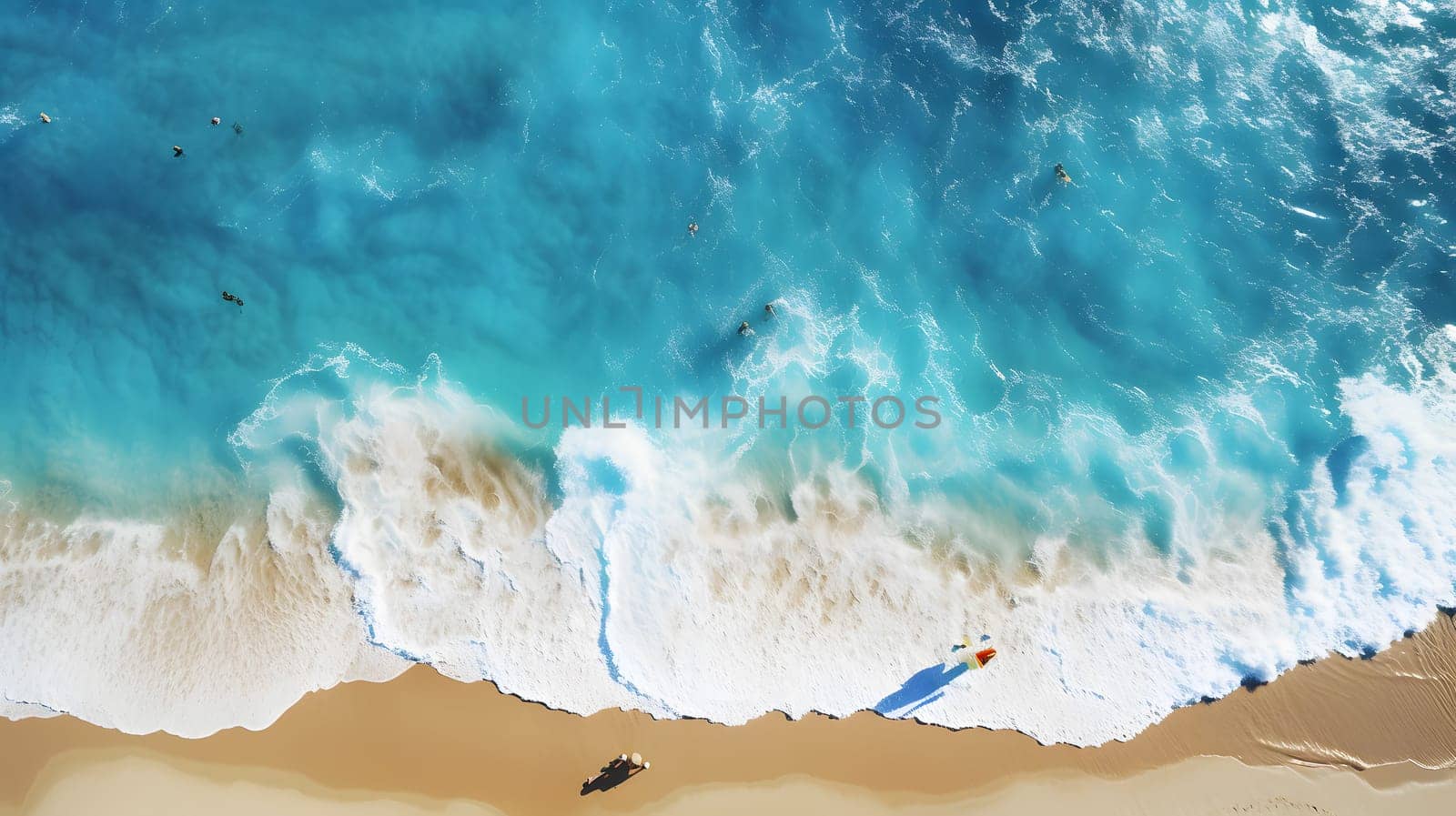 Beautiful beach and tropical sea. Neural network AI generated art