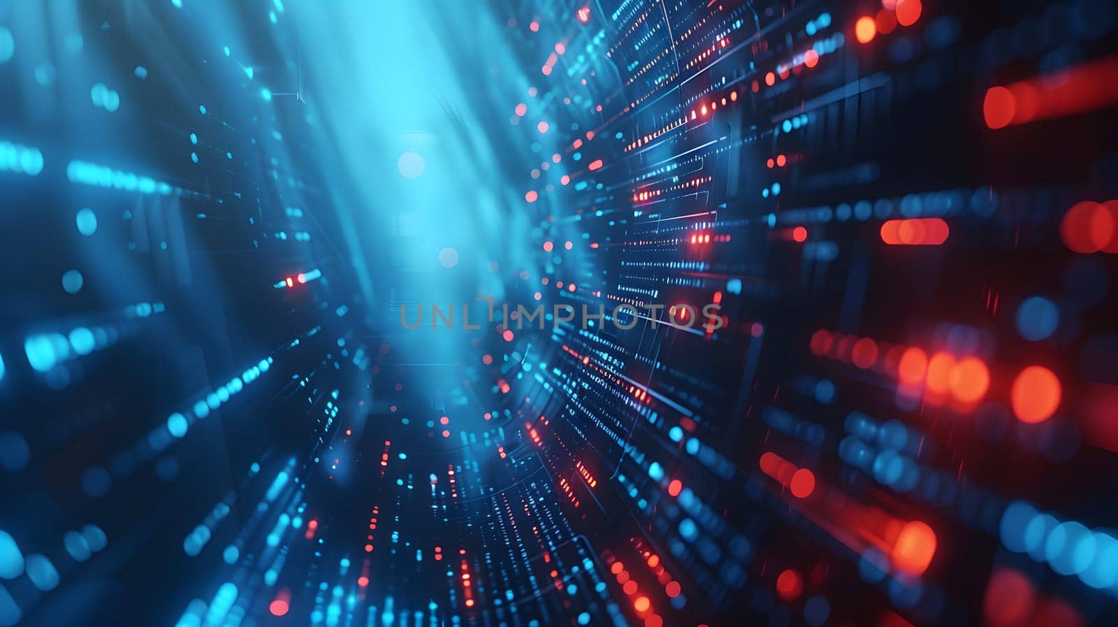 Digital abstract background. Can be used for technological processes, neural networks and AI, digital storages, sound and graphic forms, science, education, etc.