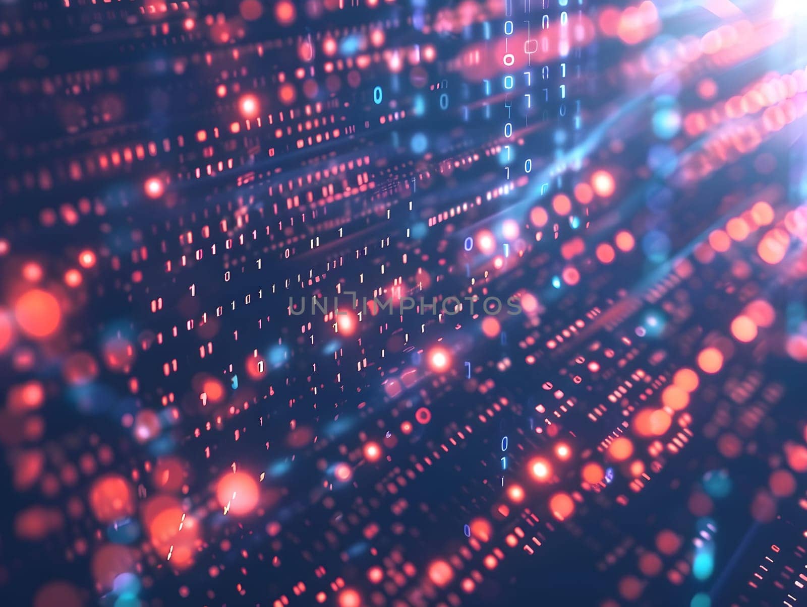 Digital abstract background. Can be used for technological processes, neural networks and AI, digital storages, sound and graphic forms, science, education, etc.