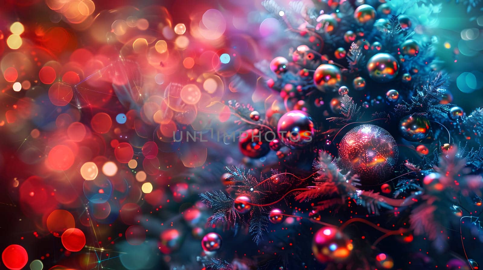 Abstract fantasy festive Christmas tree background