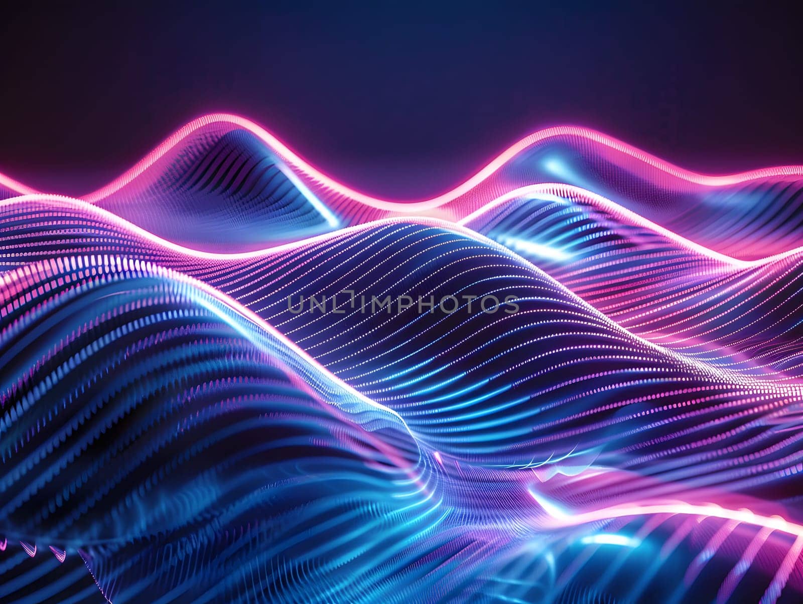 abstract futuristic background with pink blue glowing neon