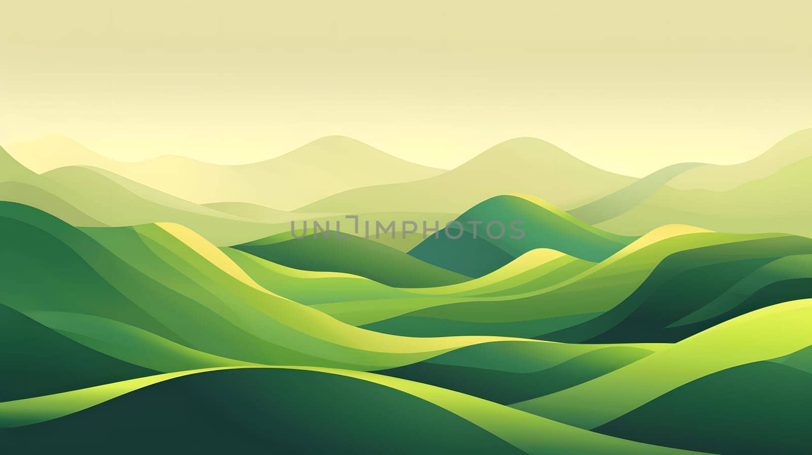 Abstract green landscape wallpaper background illustration