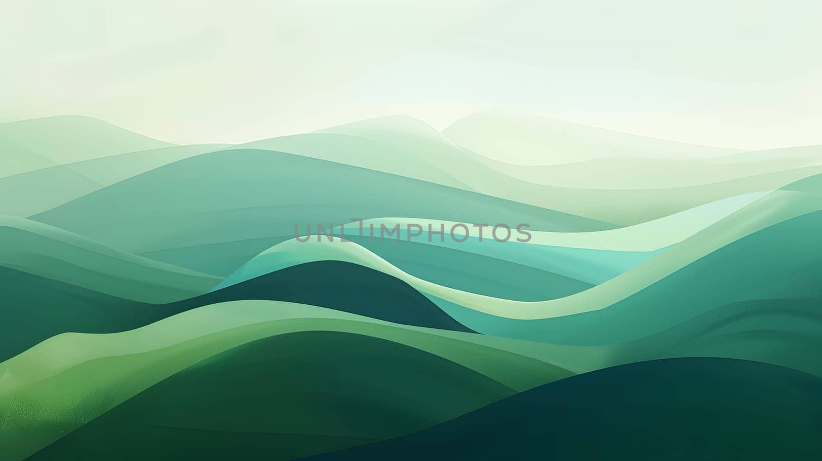 Abstract green landscape wallpaper background illustration