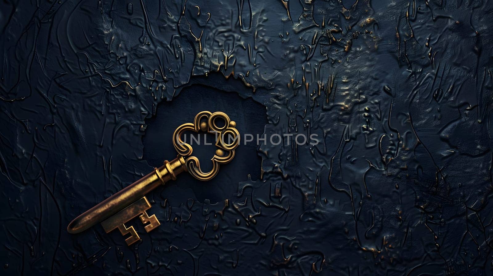 Abstract Key on Dark Background