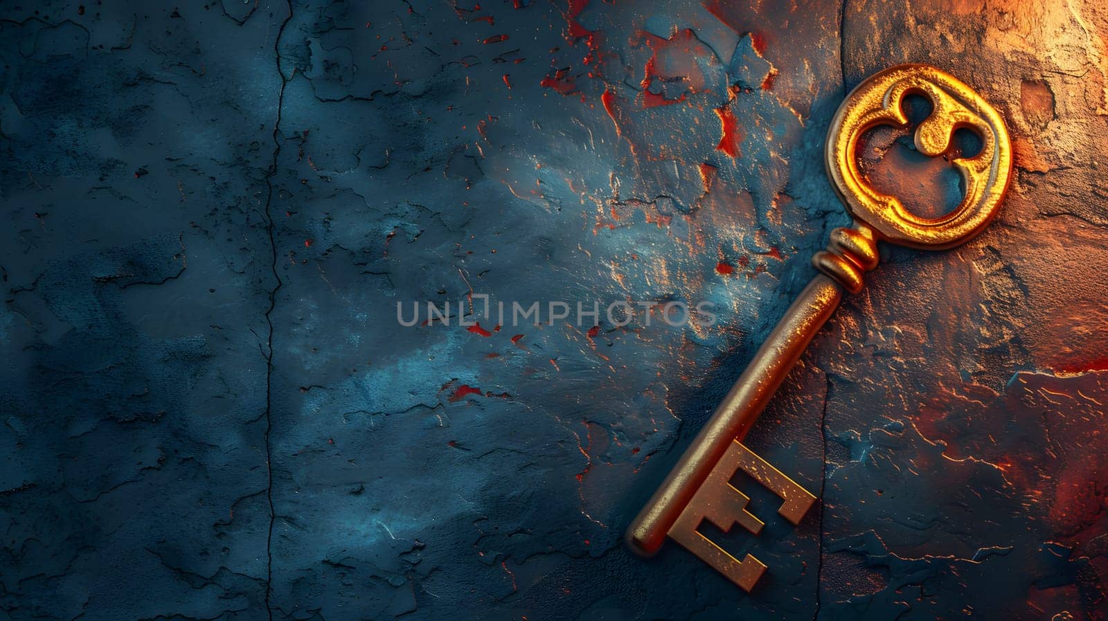 Abstract Key on Dark Background
