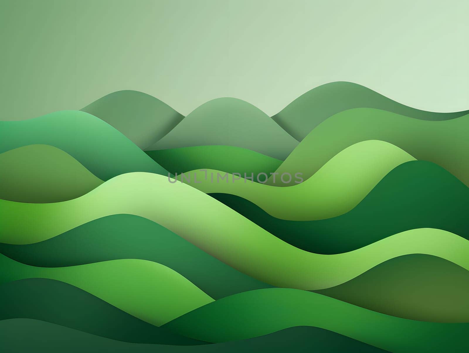 Abstract green landscape wallpaper background illustration