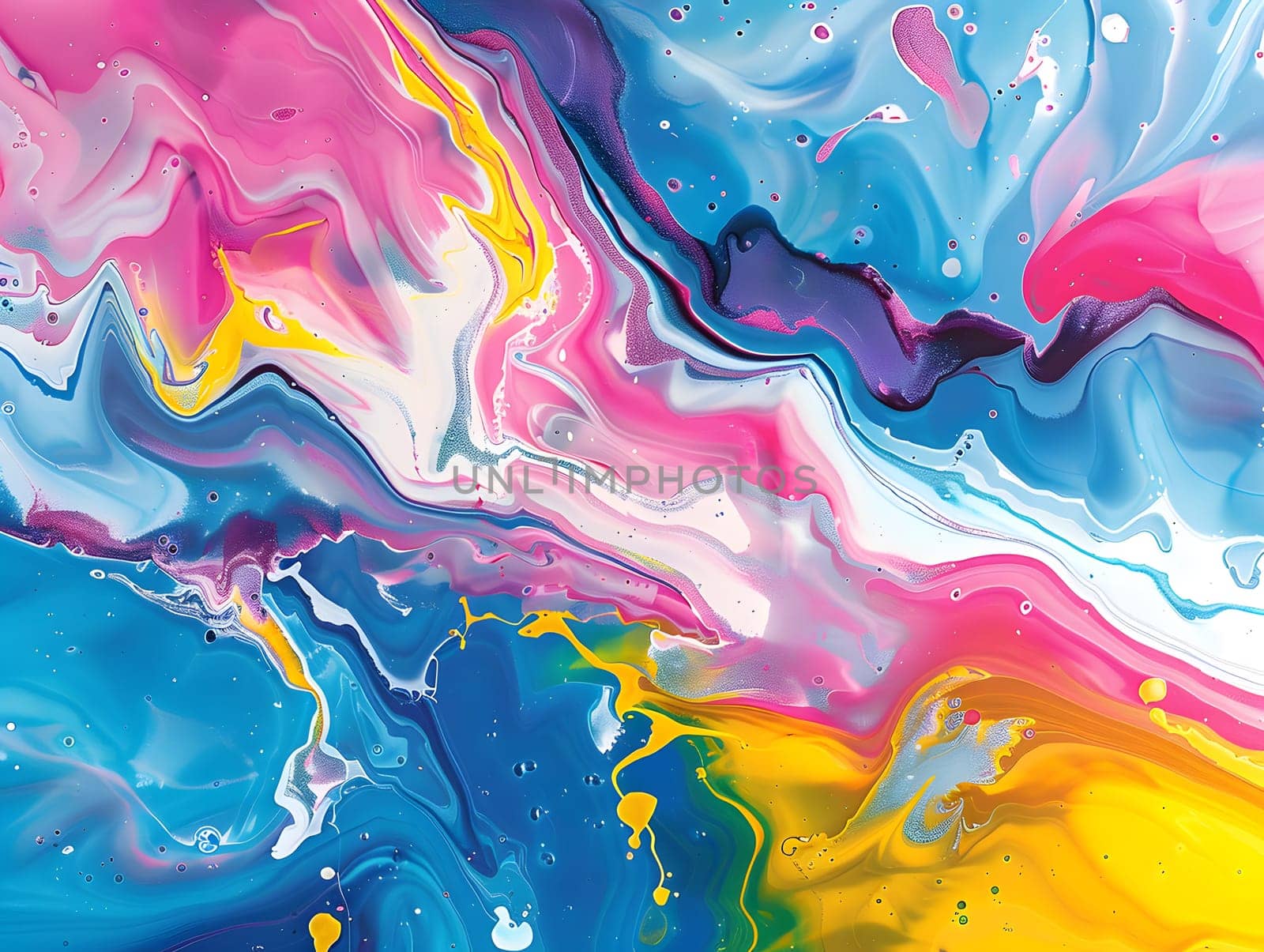 Abstract marble acrylic paint ink painted waves