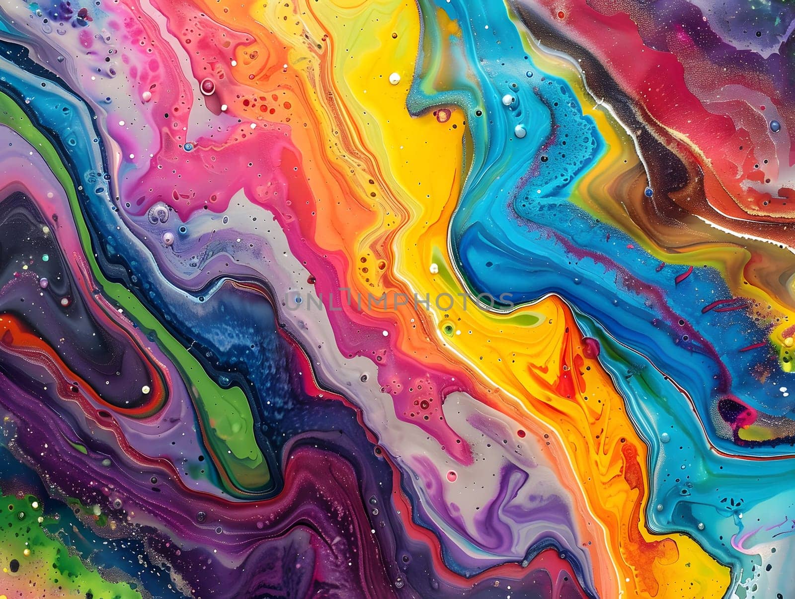 Abstract marble acrylic paint ink painted waves