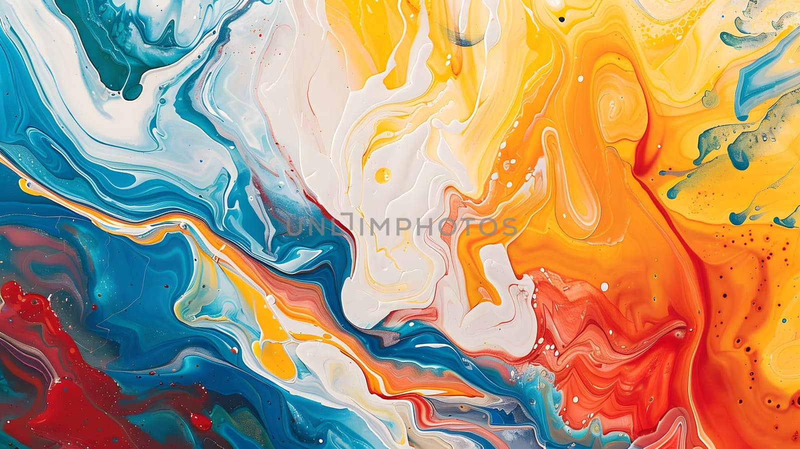 Abstract marble acrylic paint ink painted waves