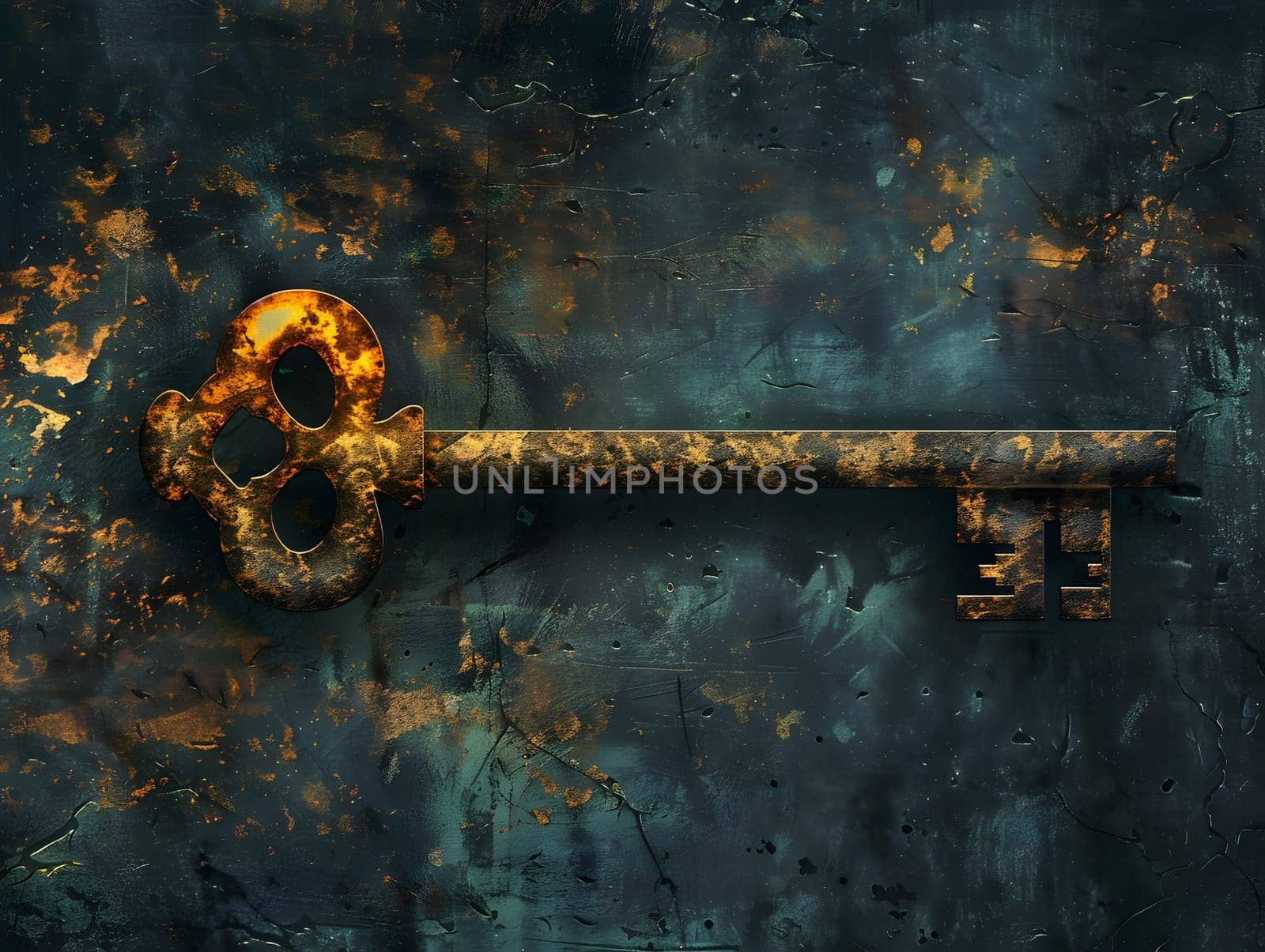 Abstract Key on Dark Background