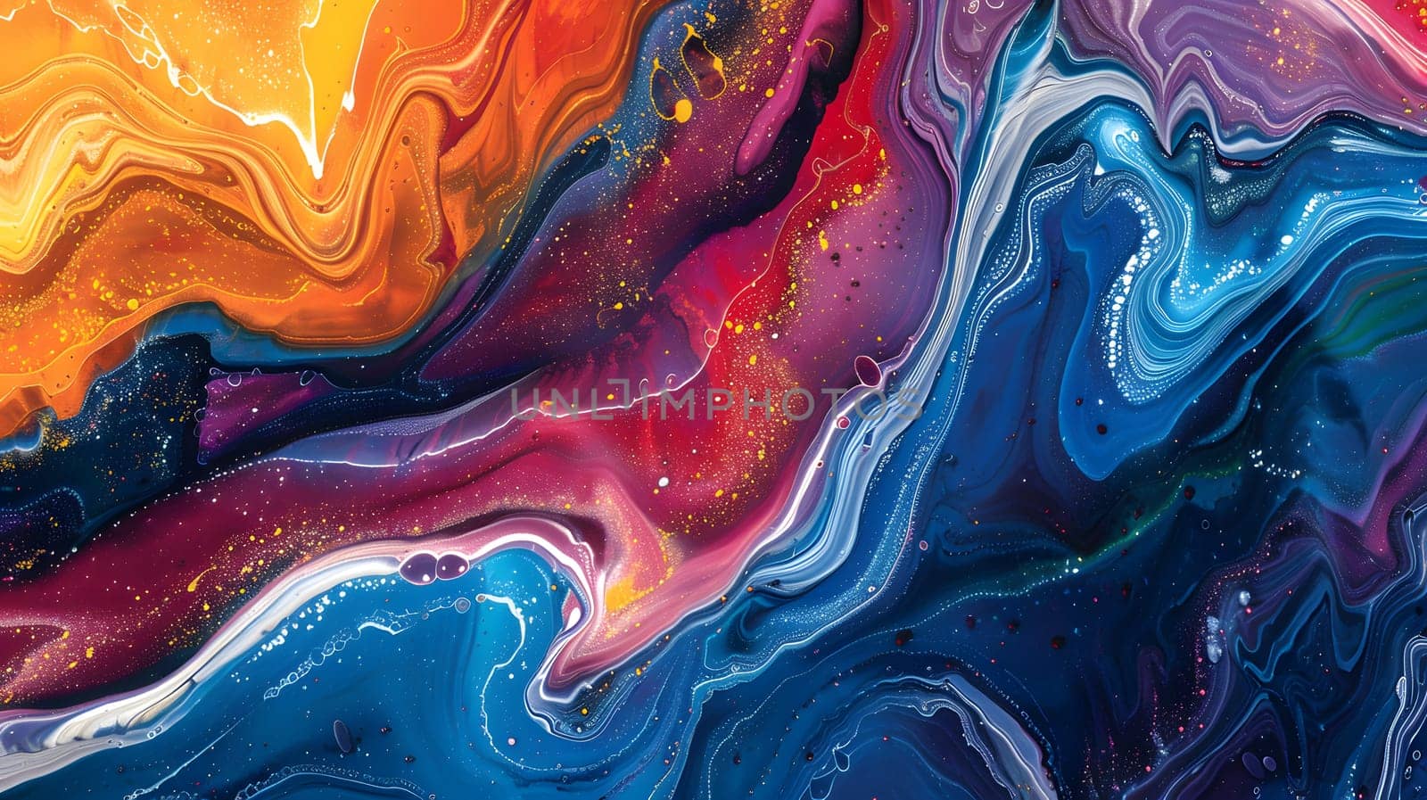 Abstract marble acrylic paint ink painted waves
