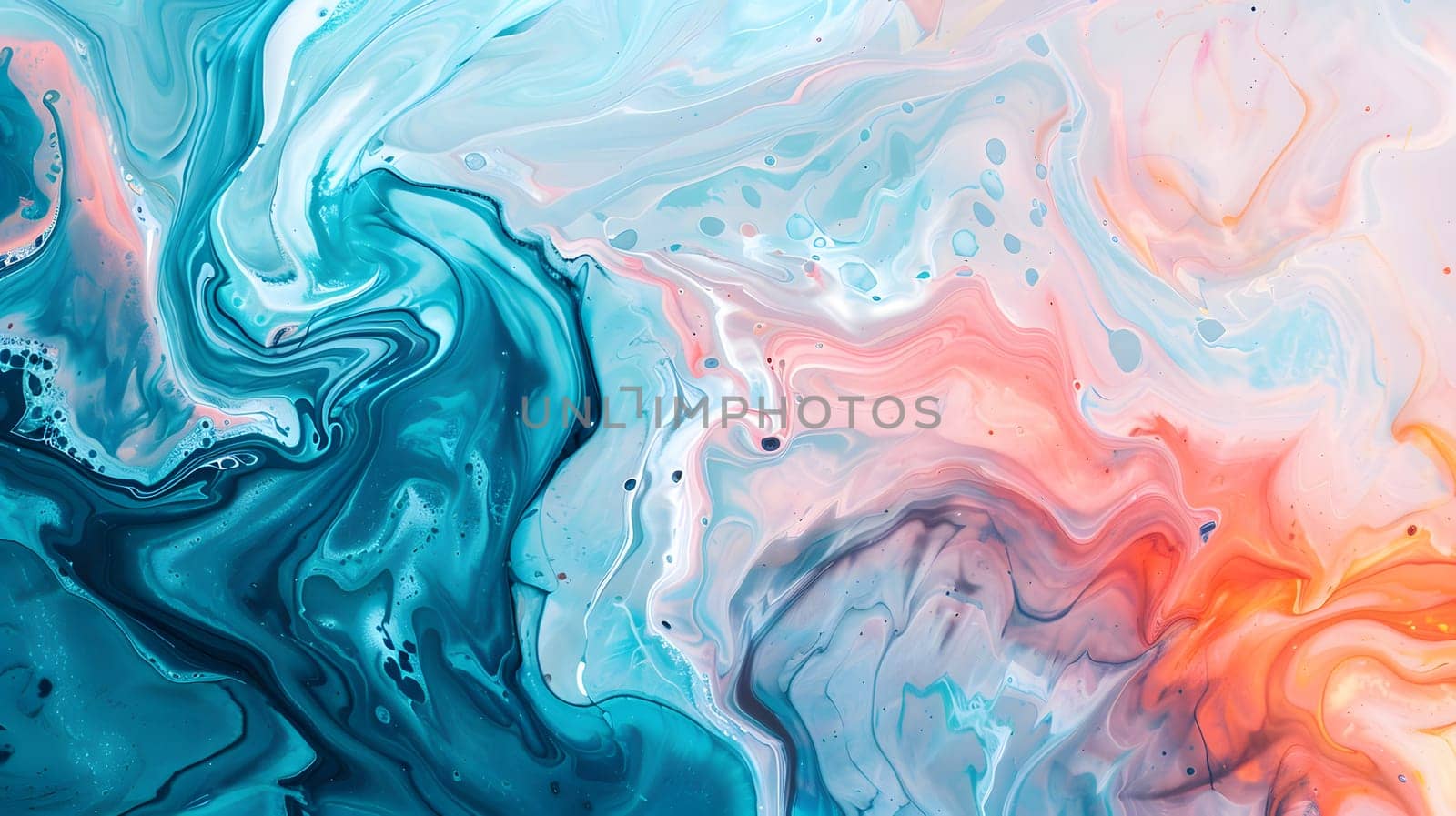 Abstract marble acrylic paint ink painted waves
