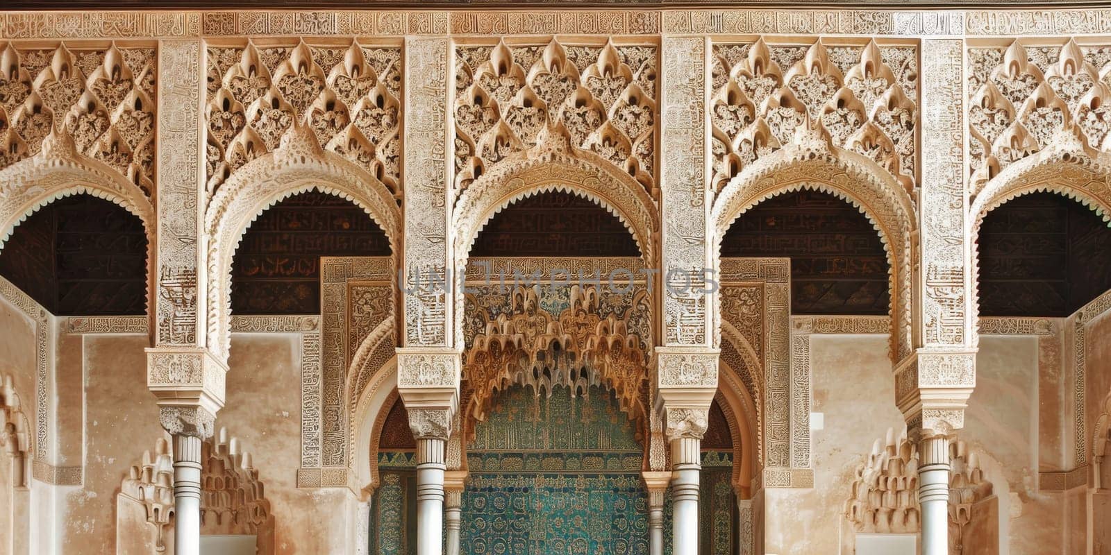 Beautiful Islamic architecture against a clean backdrop, highlighting the intricacy of design.