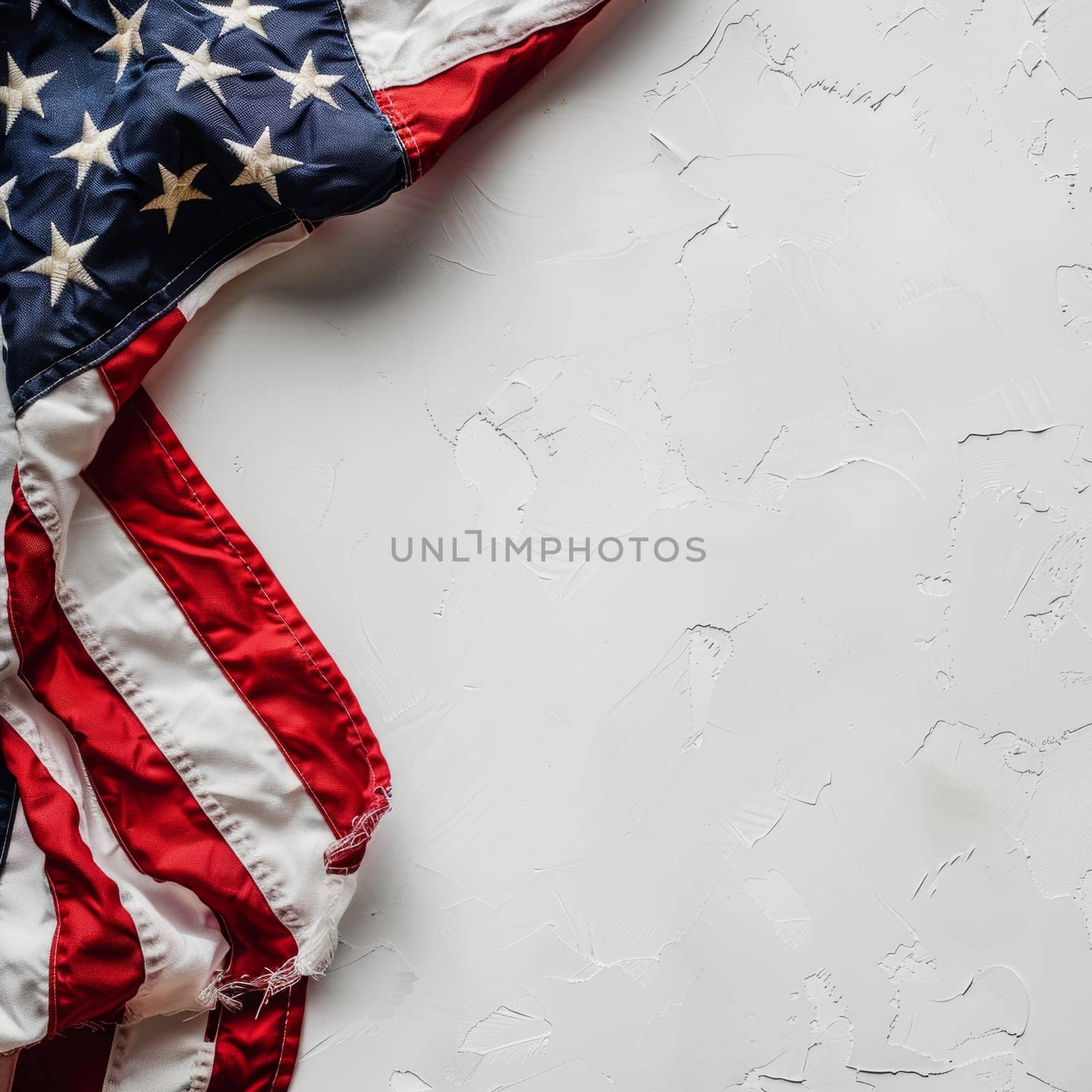 American flag prominently displayed on a white background for Patriot Day.