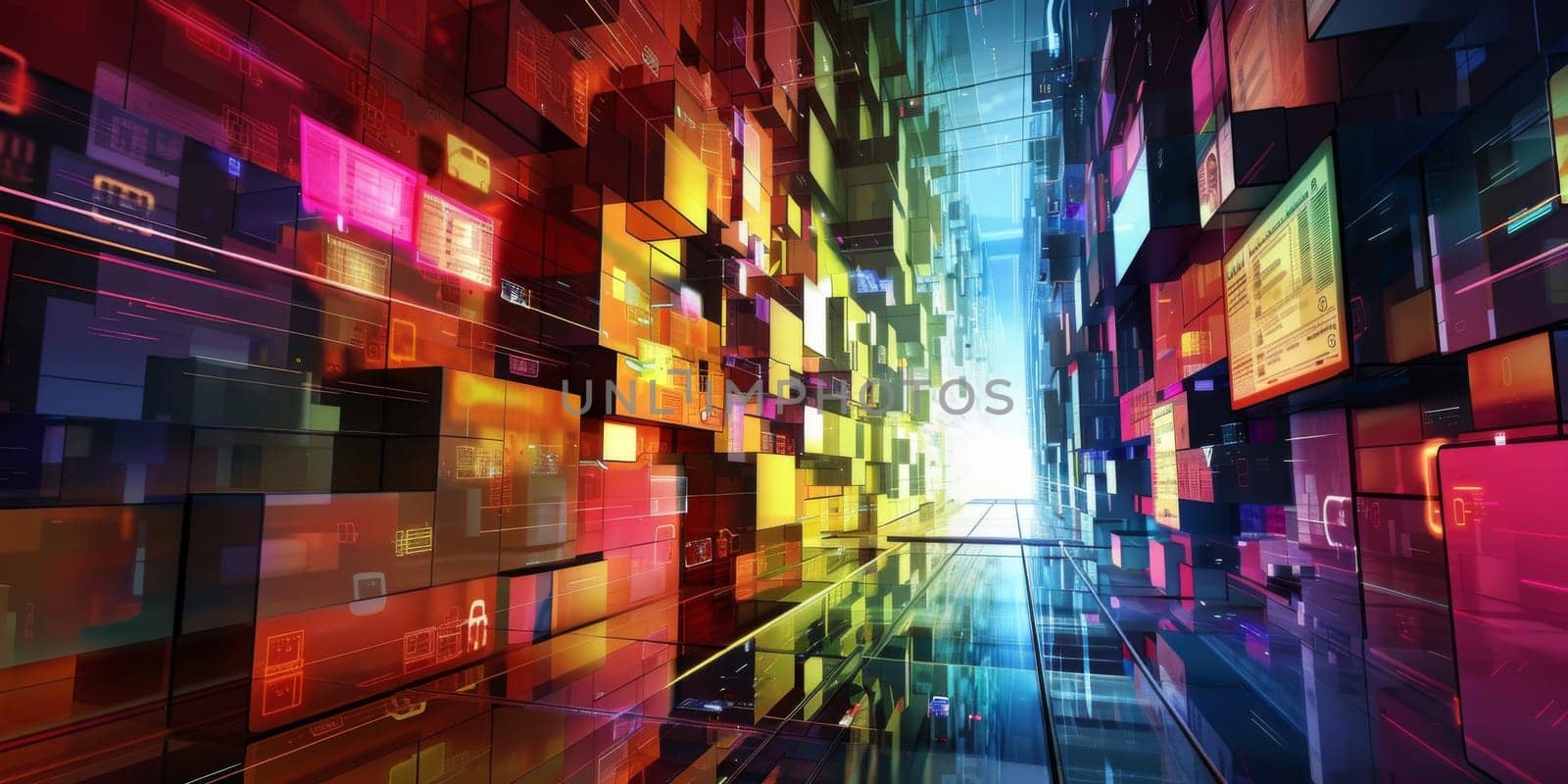 Artistic conceptual visualization of marketing channels.