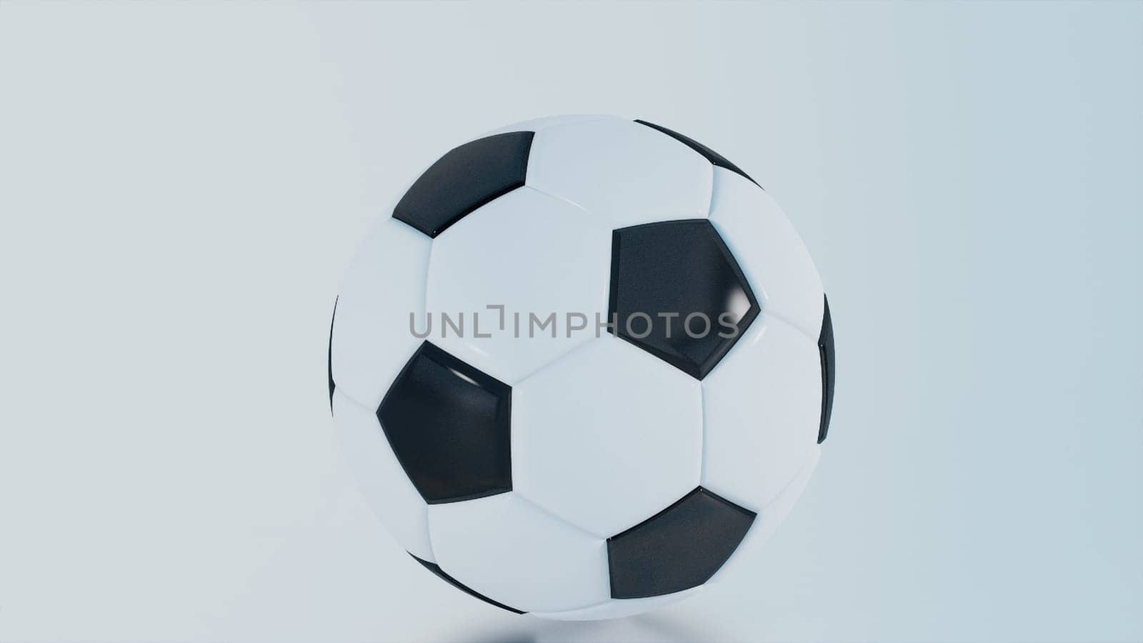 Soccer ball with reflection. Computer generated