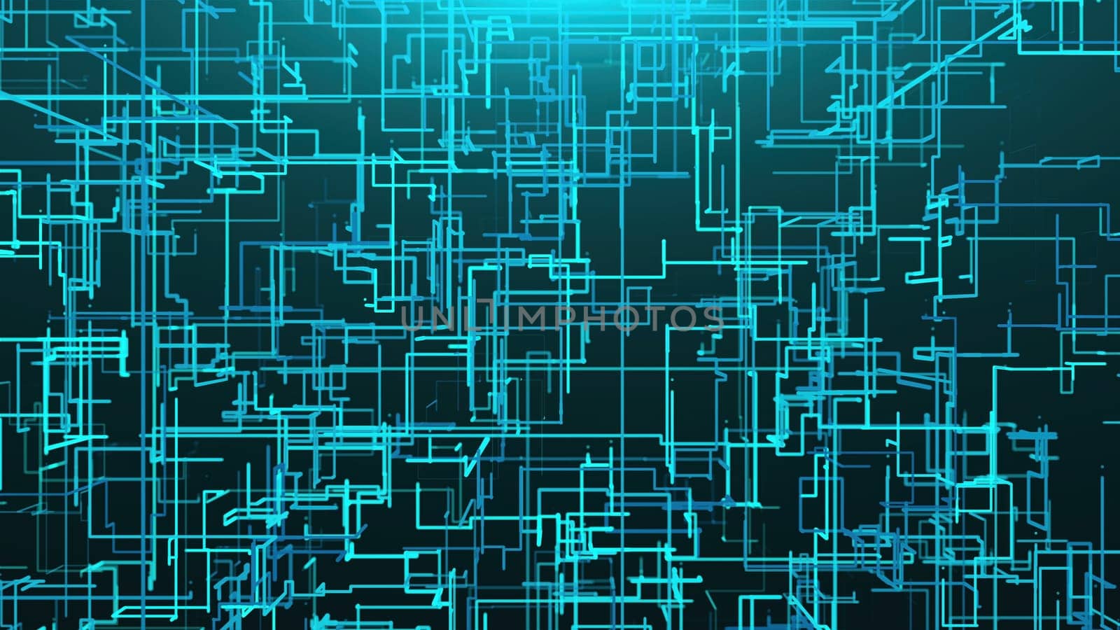 Through the technological background. Computer generated