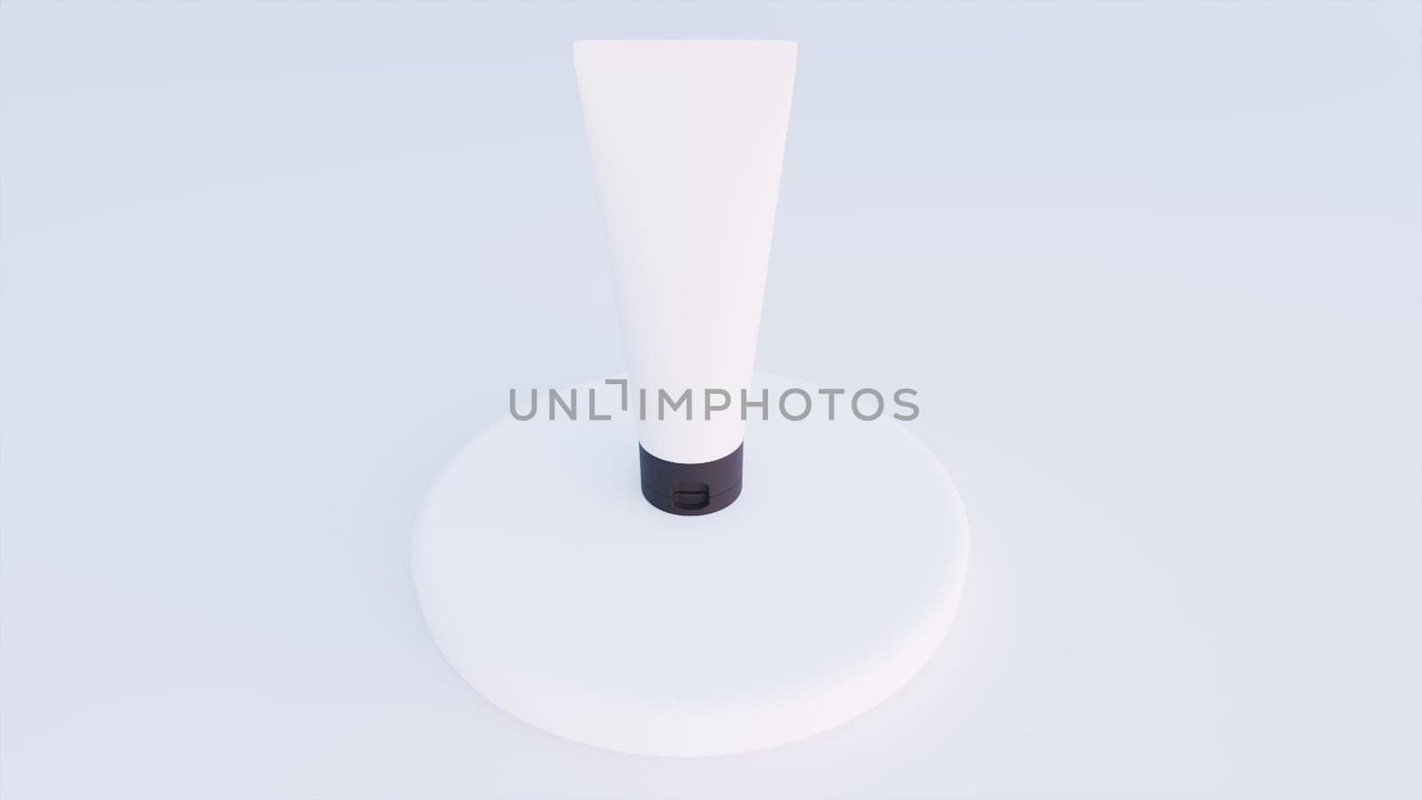 White cream bottle. Computer generated
