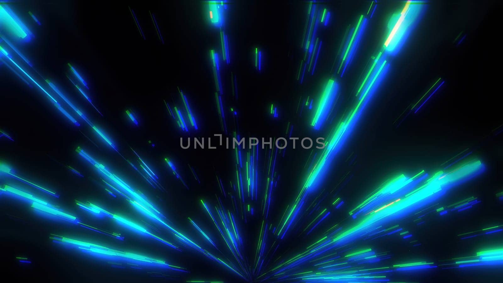 Glitch neon lines. Computer generated 3d render