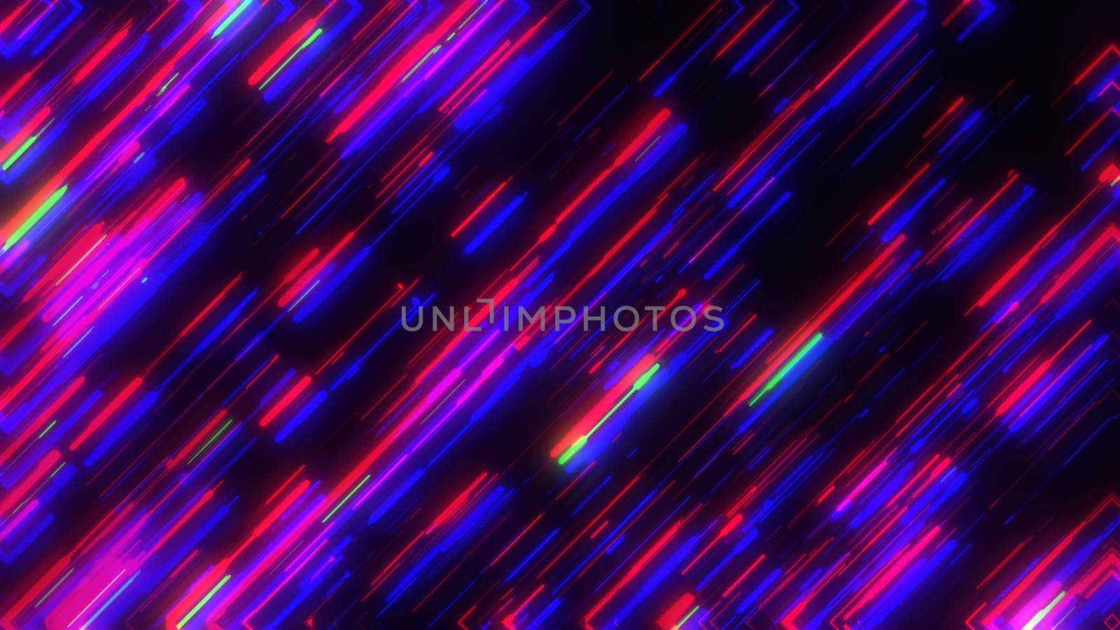 Glitch neon lines. Computer generated 3d render
