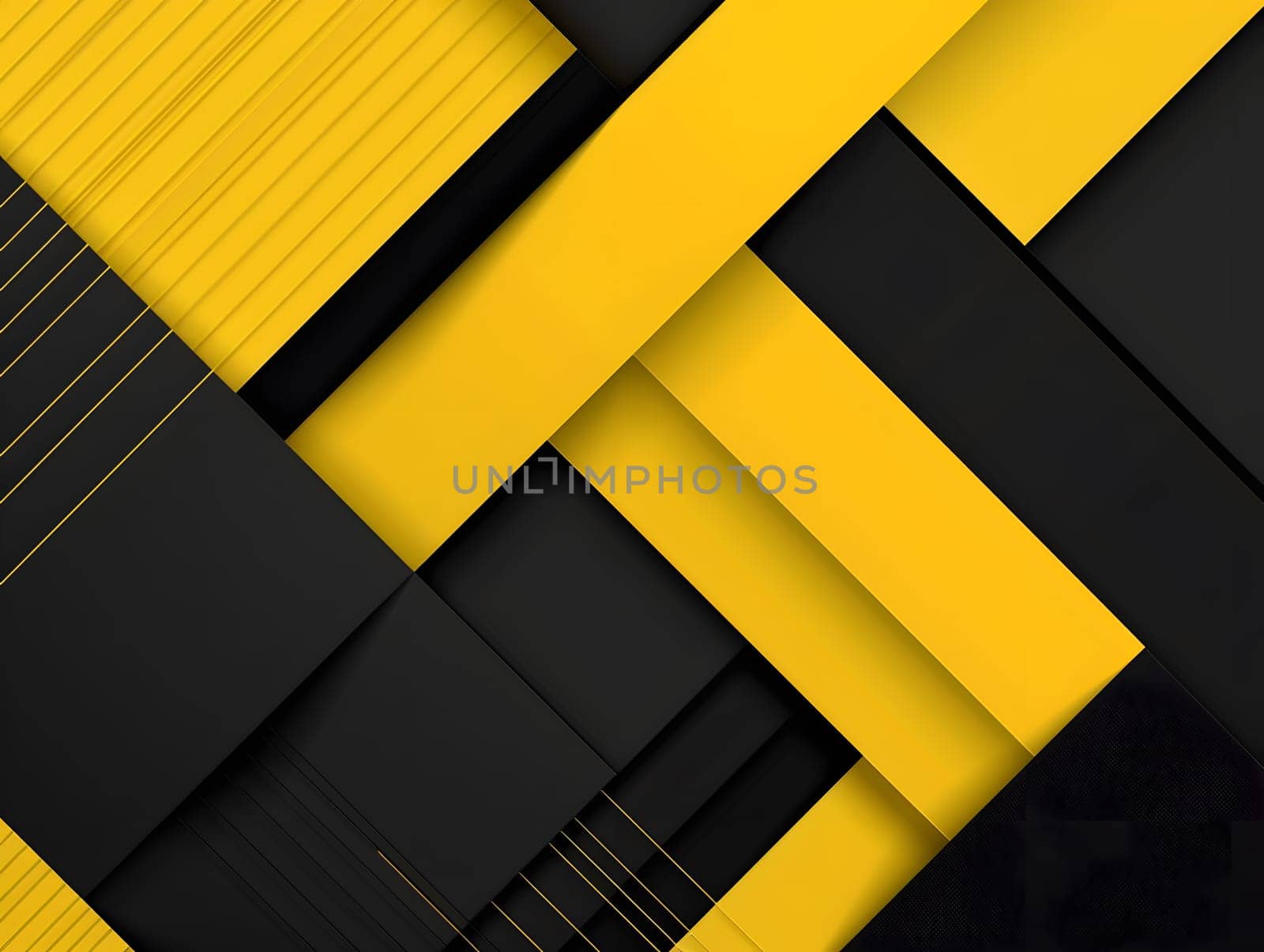 Abstract yellow and black geometric background