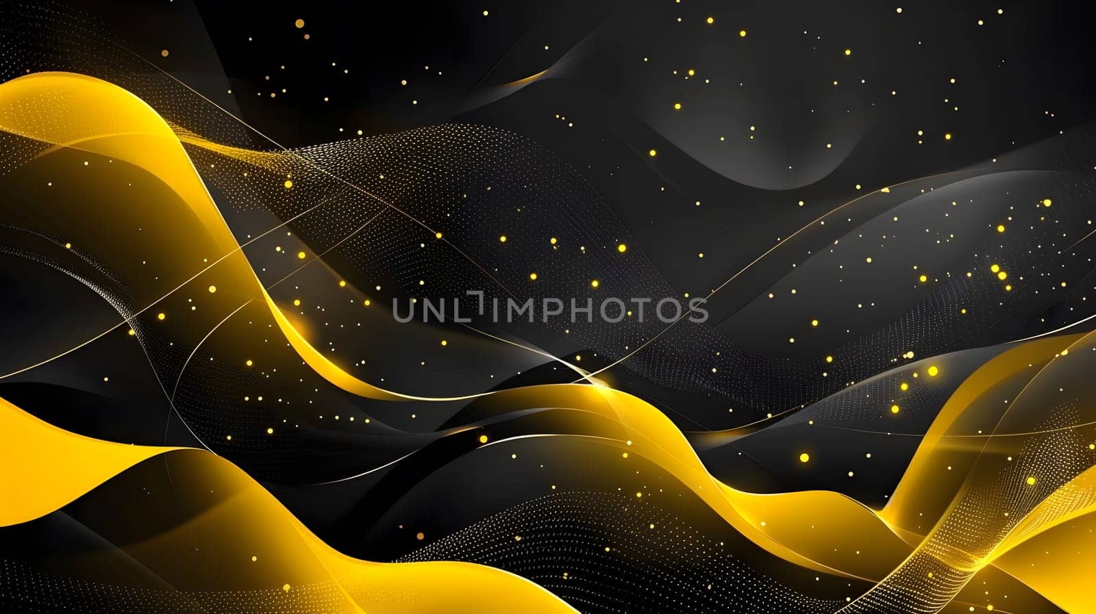 Abstract yellow and black geometric background