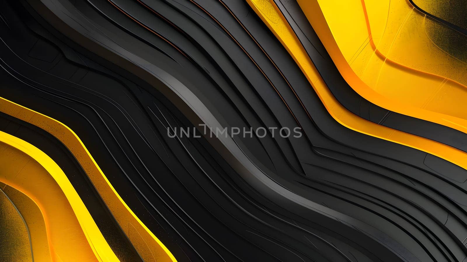 Abstract yellow and black geometric background