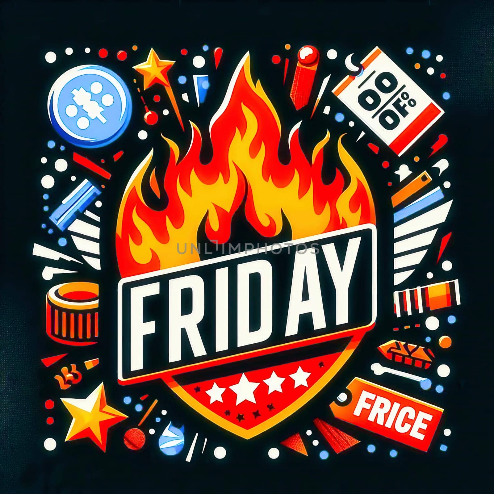 A flyer with the inscription “Black Friday”. Stylish and modern design. Bargain day