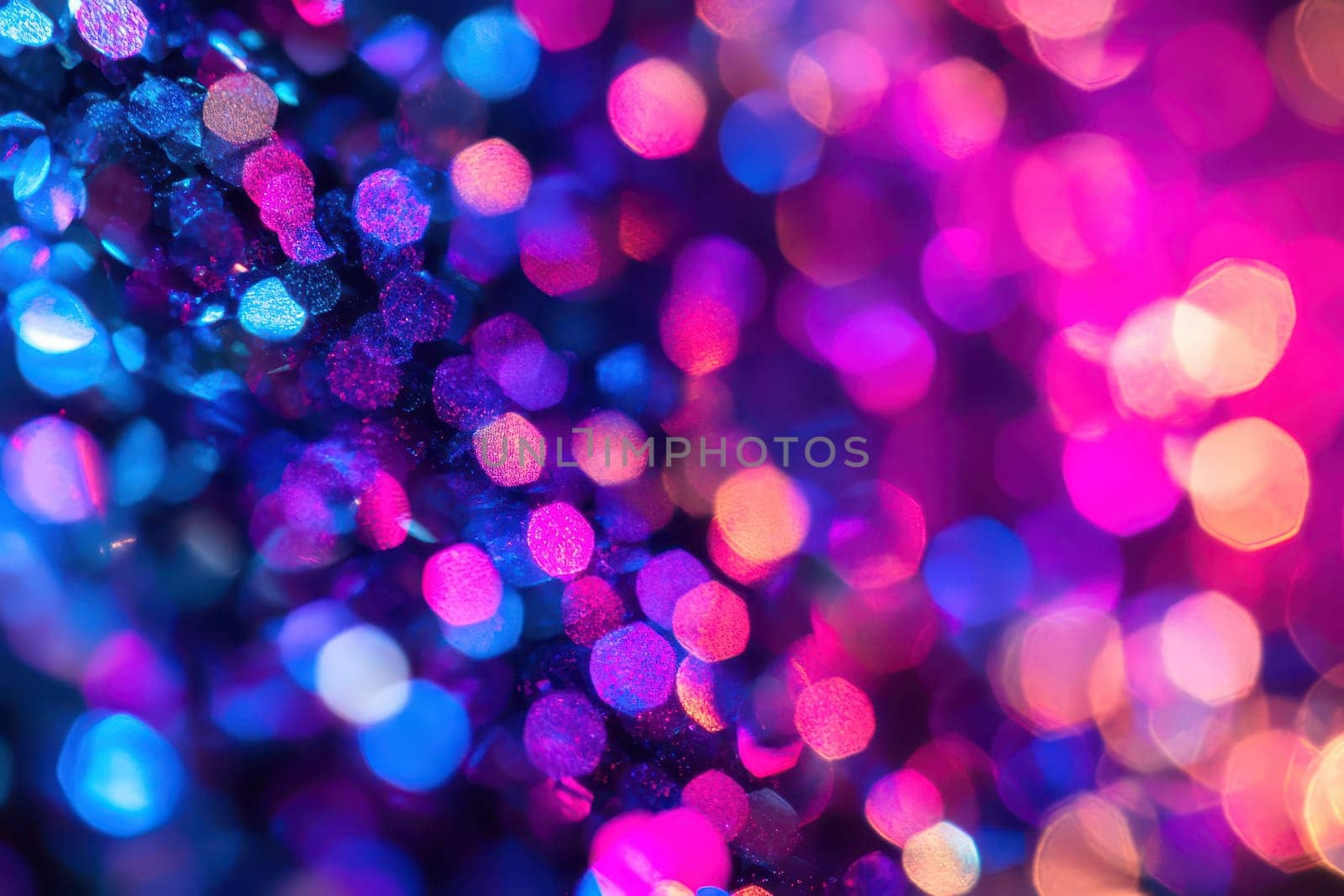 Shimmering sparkles in shades of blue pink and purple create a dazzling colorful backdrop ideal for festive designs or celebrations.