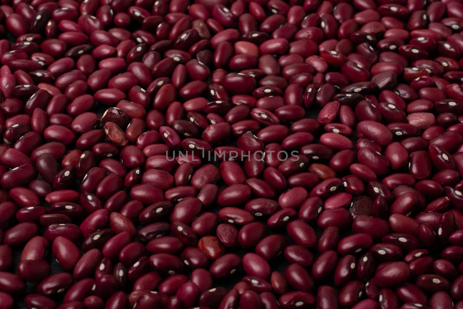Red beans texture pattern close up background, top viewpoint