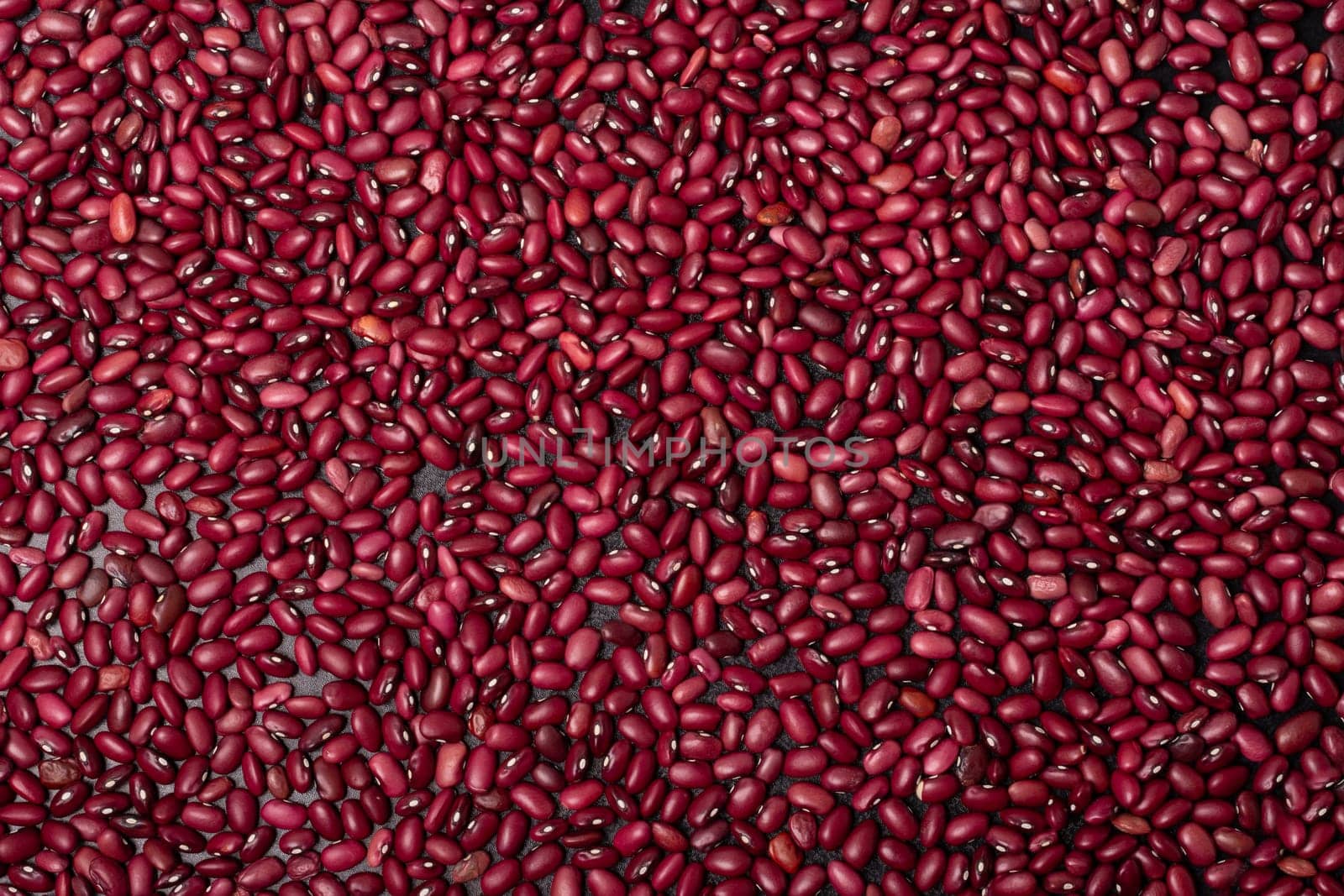 Red beans texture pattern background, top viewpoint
