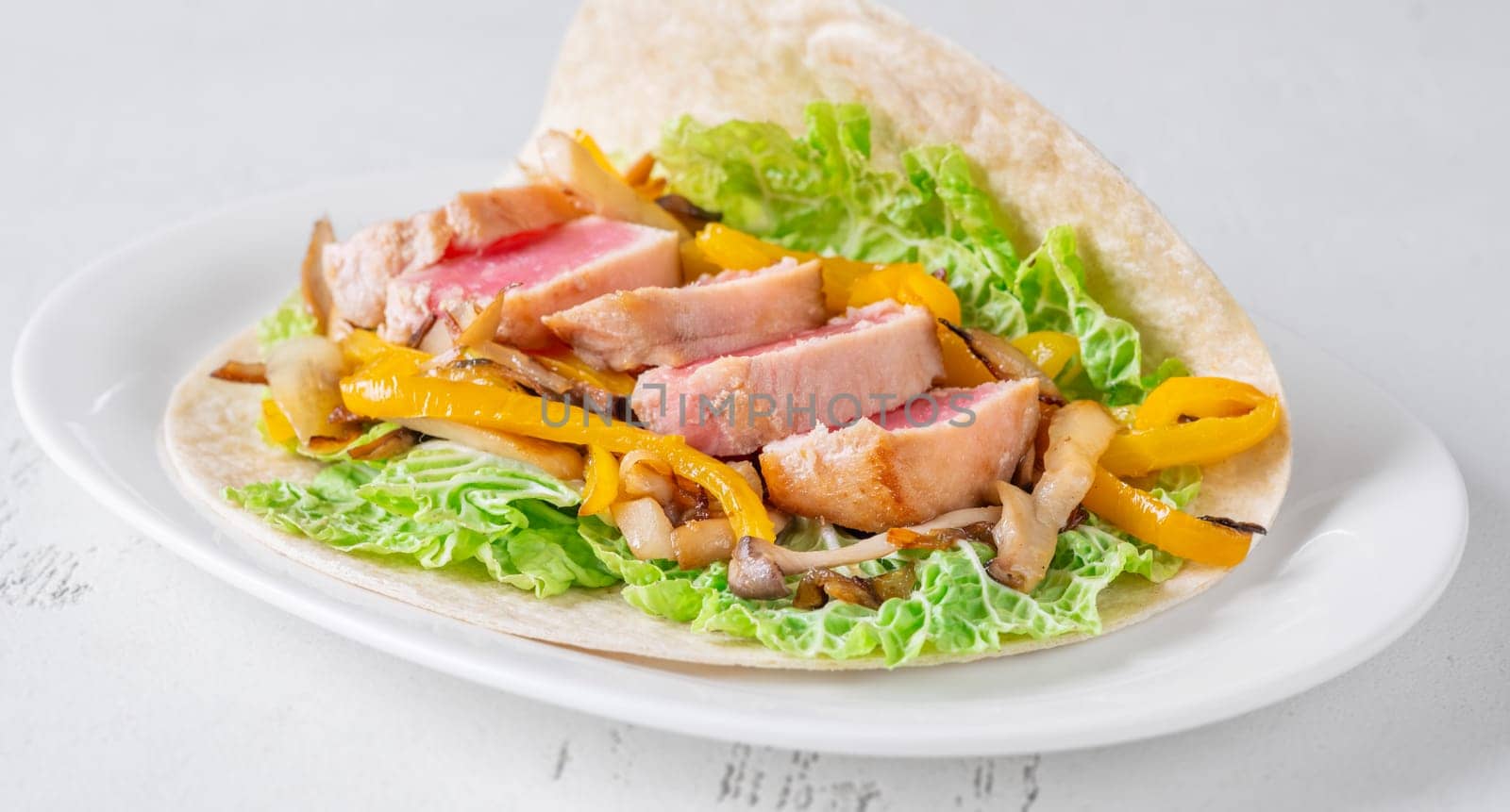 Sizzling Tuna Fajitas with Cheese Sauce