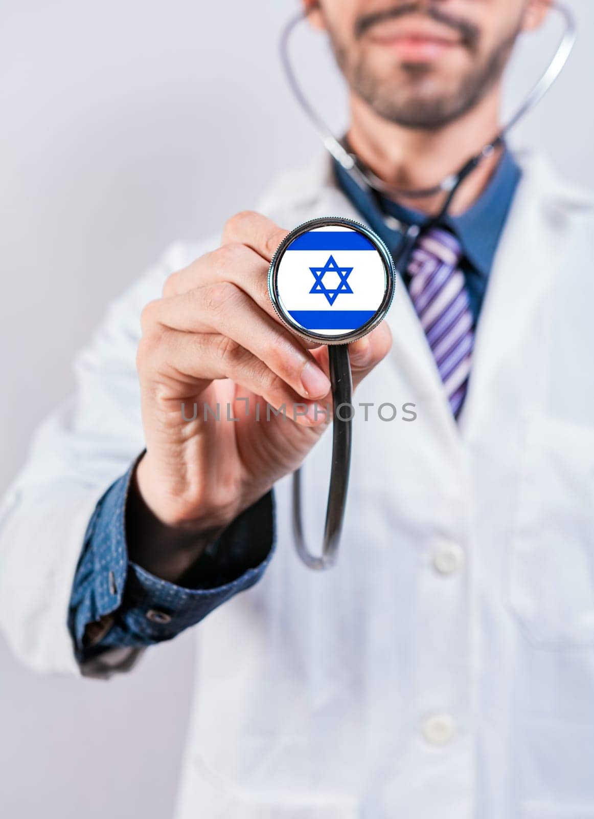 Brazil health and medical insurance concept. Healthcare System Brazil, doctor holding sthetoscope