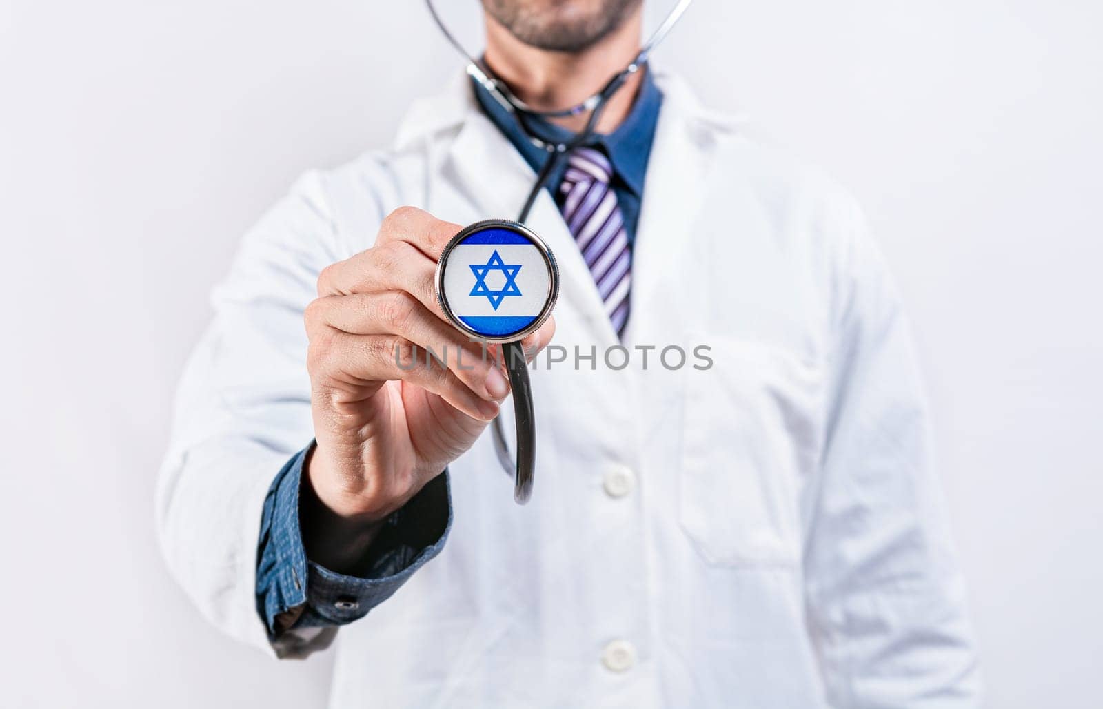 Healthcare System Brazil, doctor holding sthetoscope. Brazil health and medical insurance concept