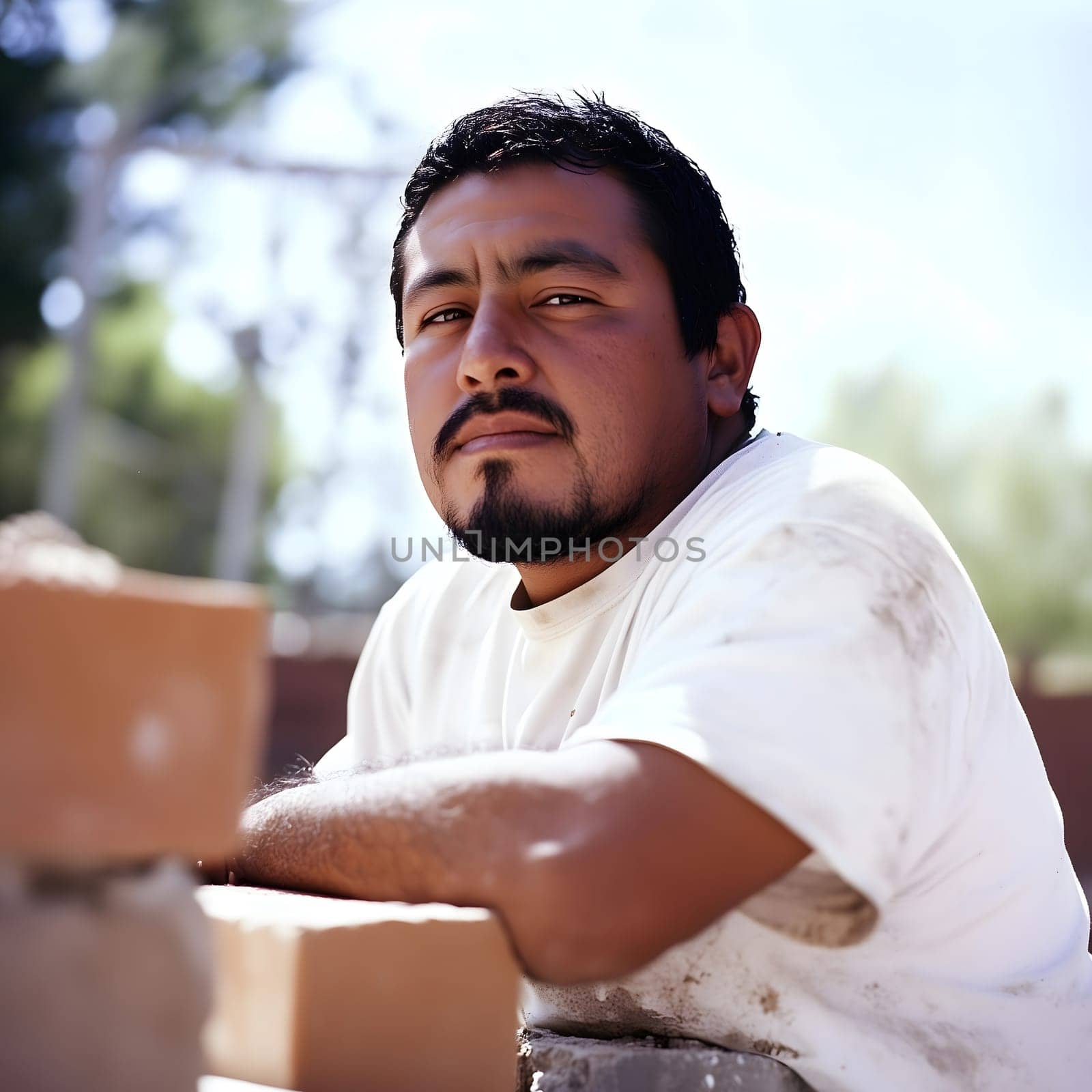 Bricklaying man masonry guy manual labor construction worker