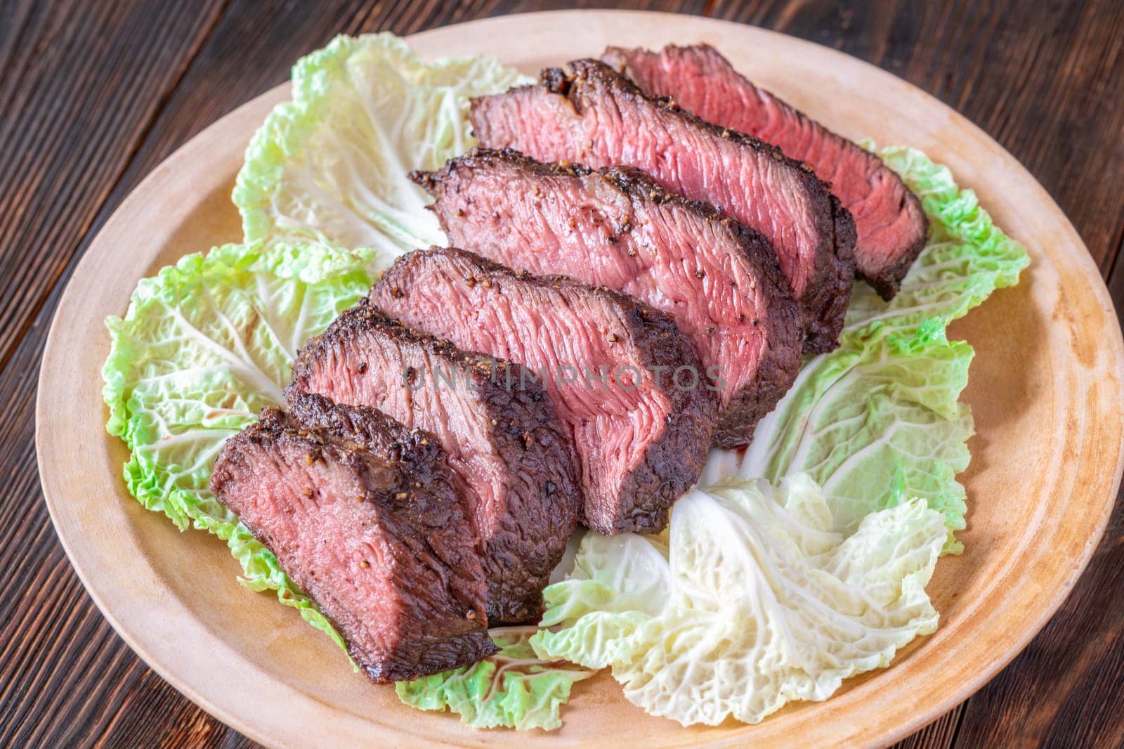 Juicy Steak on a Bed of Lettuce