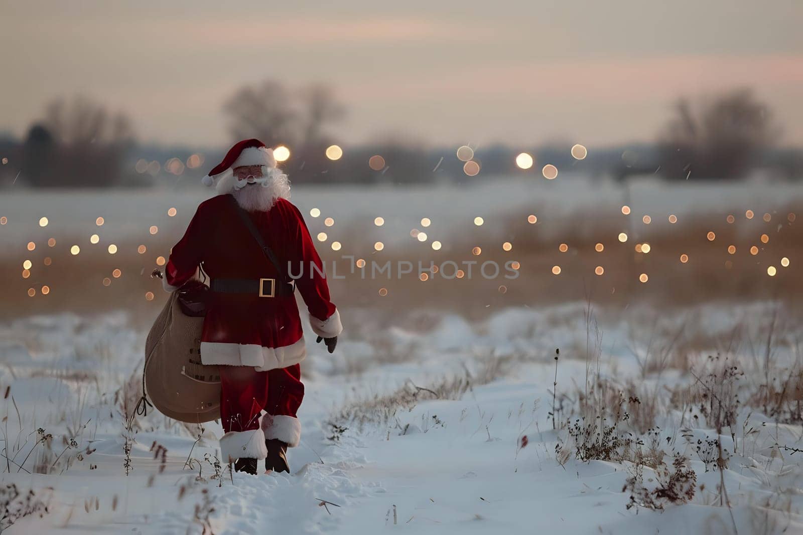 Santa's Snowy Christmas Eve Journey
