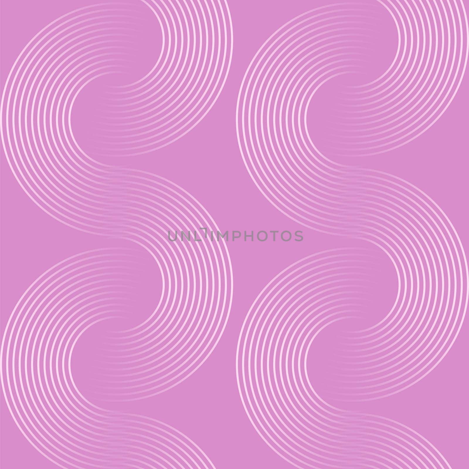Vector abstract circles pattern on pink background.