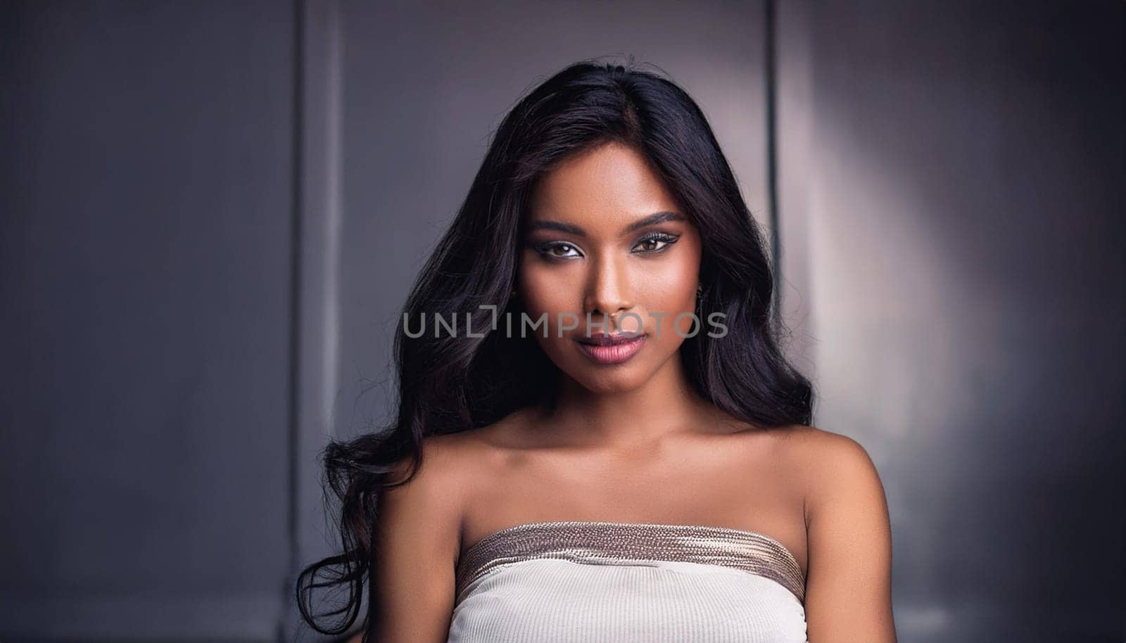 pretty young woman portrait, AI generated image