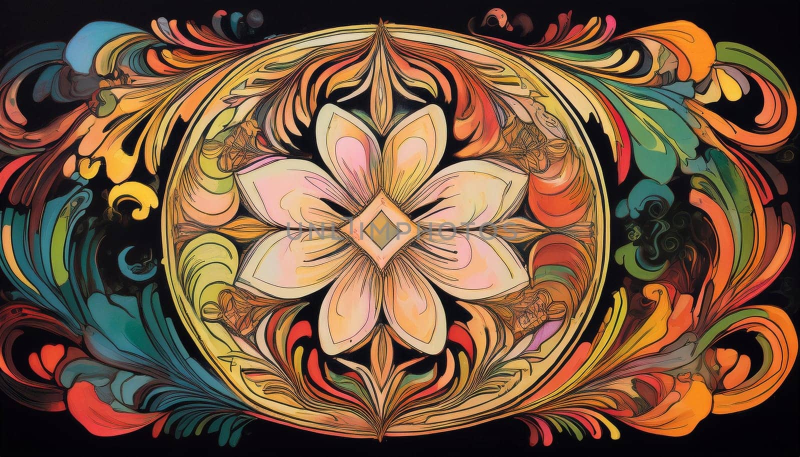 abstract floral background, AI generated image