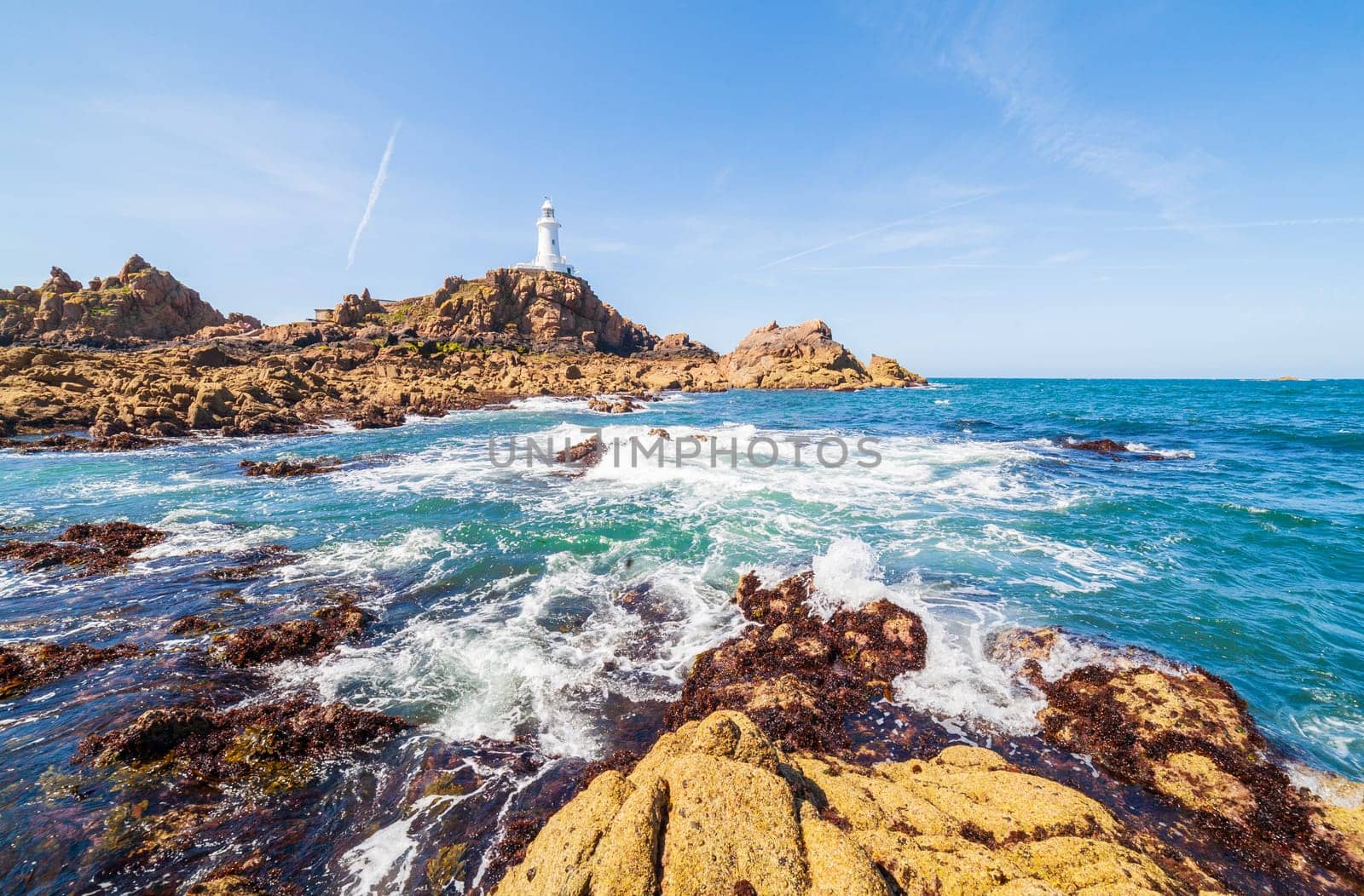 Corbiere Lighthouse on Jersey in the Channel Islands