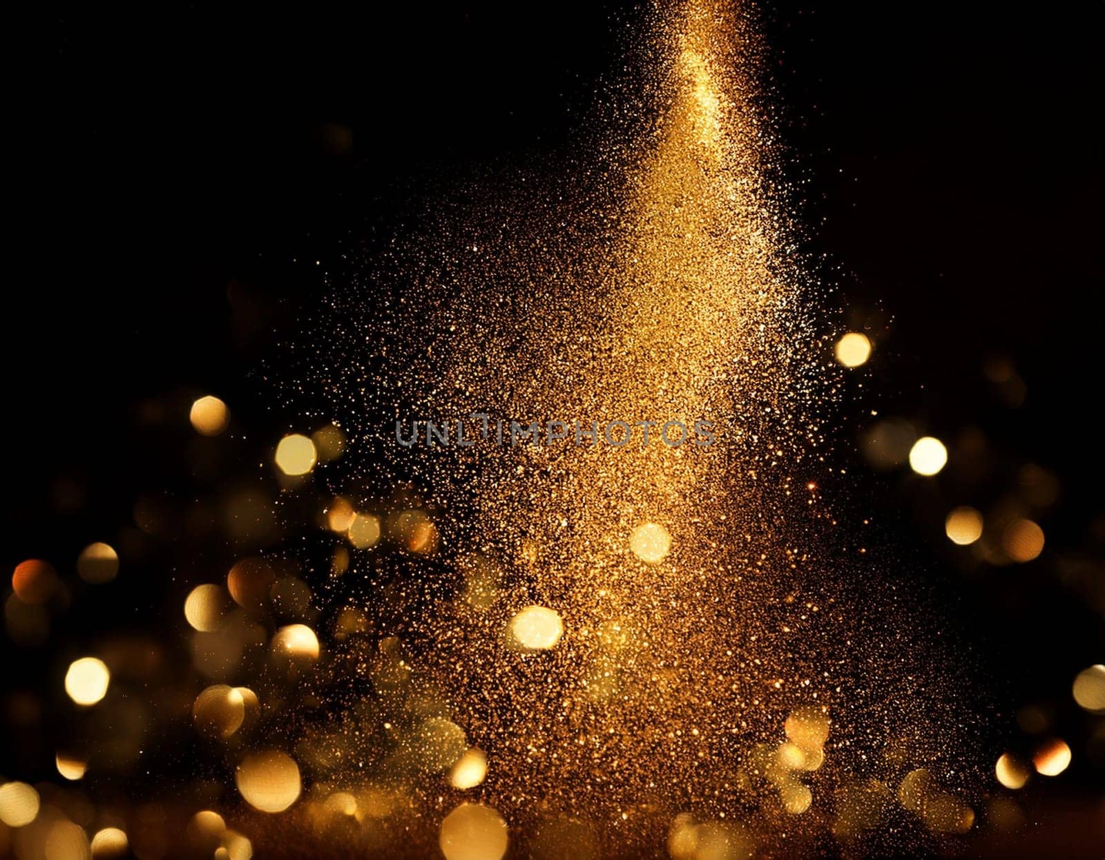 glimmering gold metal particles useful as a background