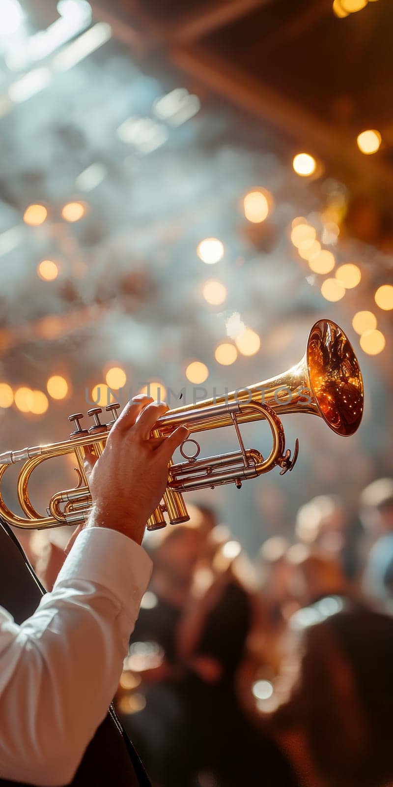 a jazz bar stage. AI generative.