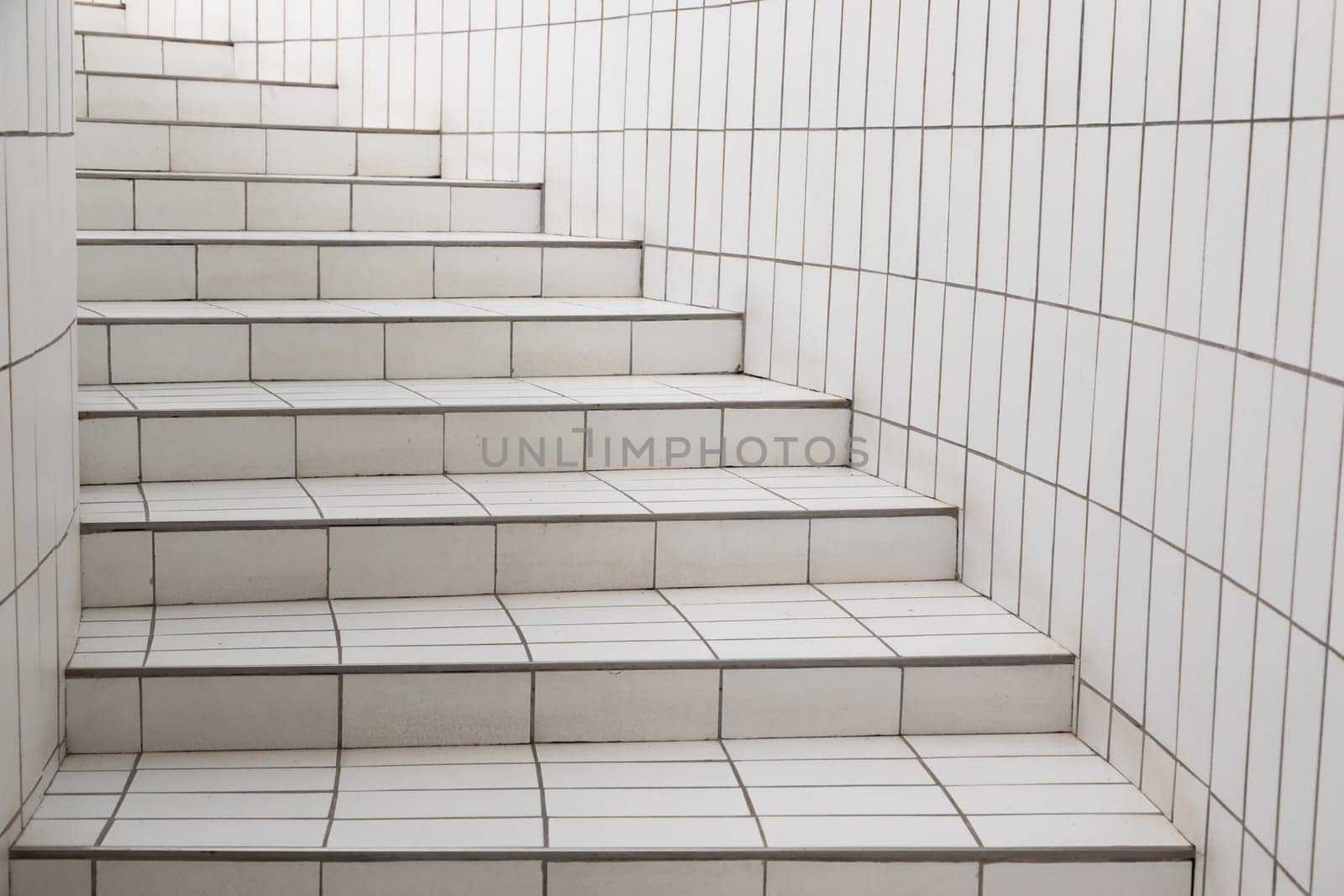 Modern white staircase - contemporary clean style for interior