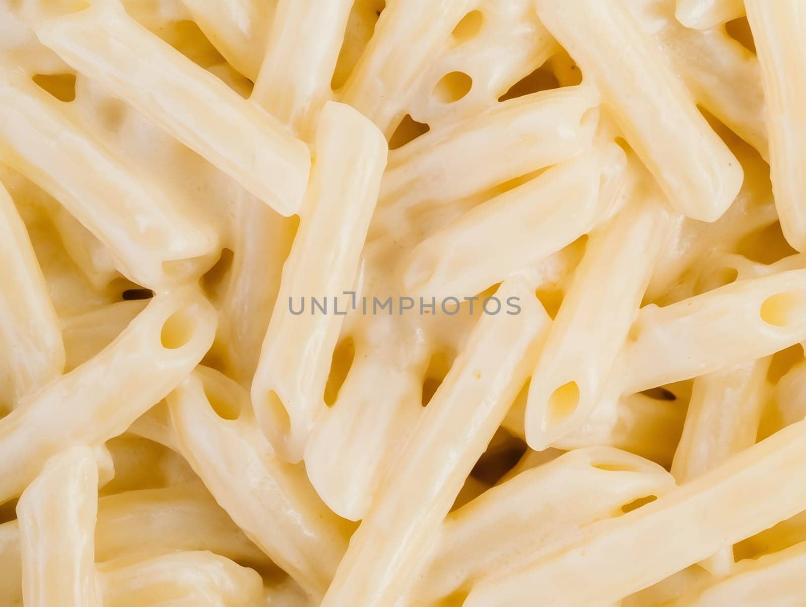 Italian Alfredo Spahetti Pasta. Creamy Penne and spaghetti Food lunch meal
