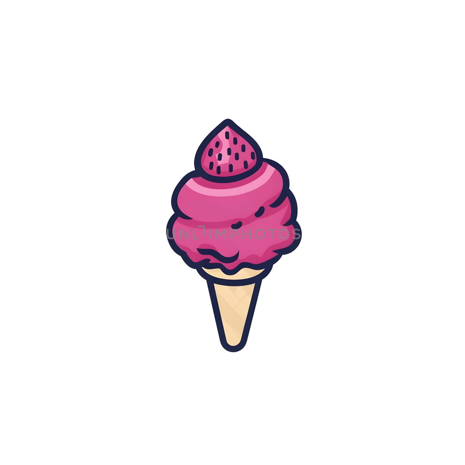 Sweet delicious ice cream cream dessert icon logo symbol