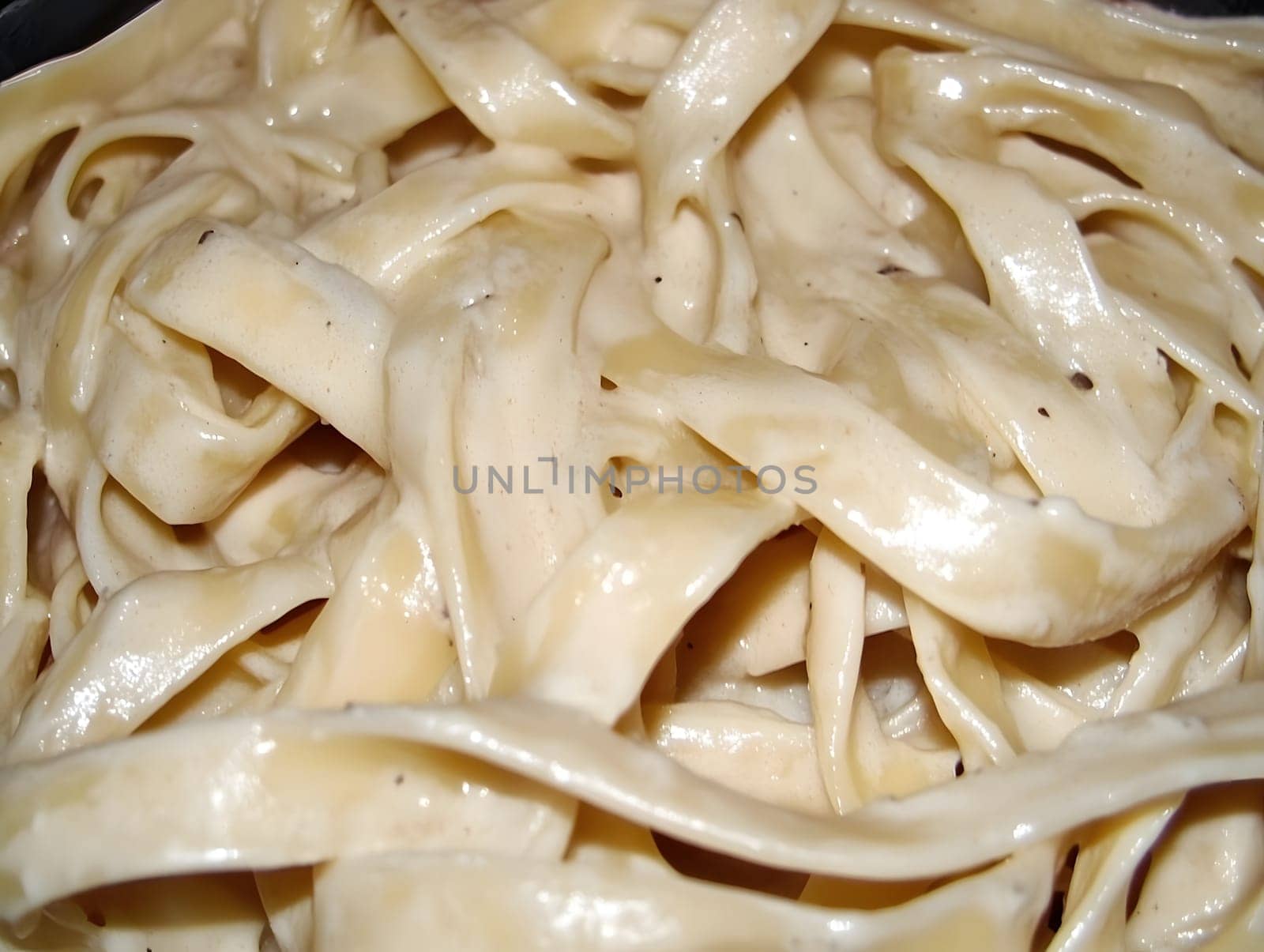 Italian Alfredo Spahetti Pasta. Creamy Penne and spaghetti Food lunch meal