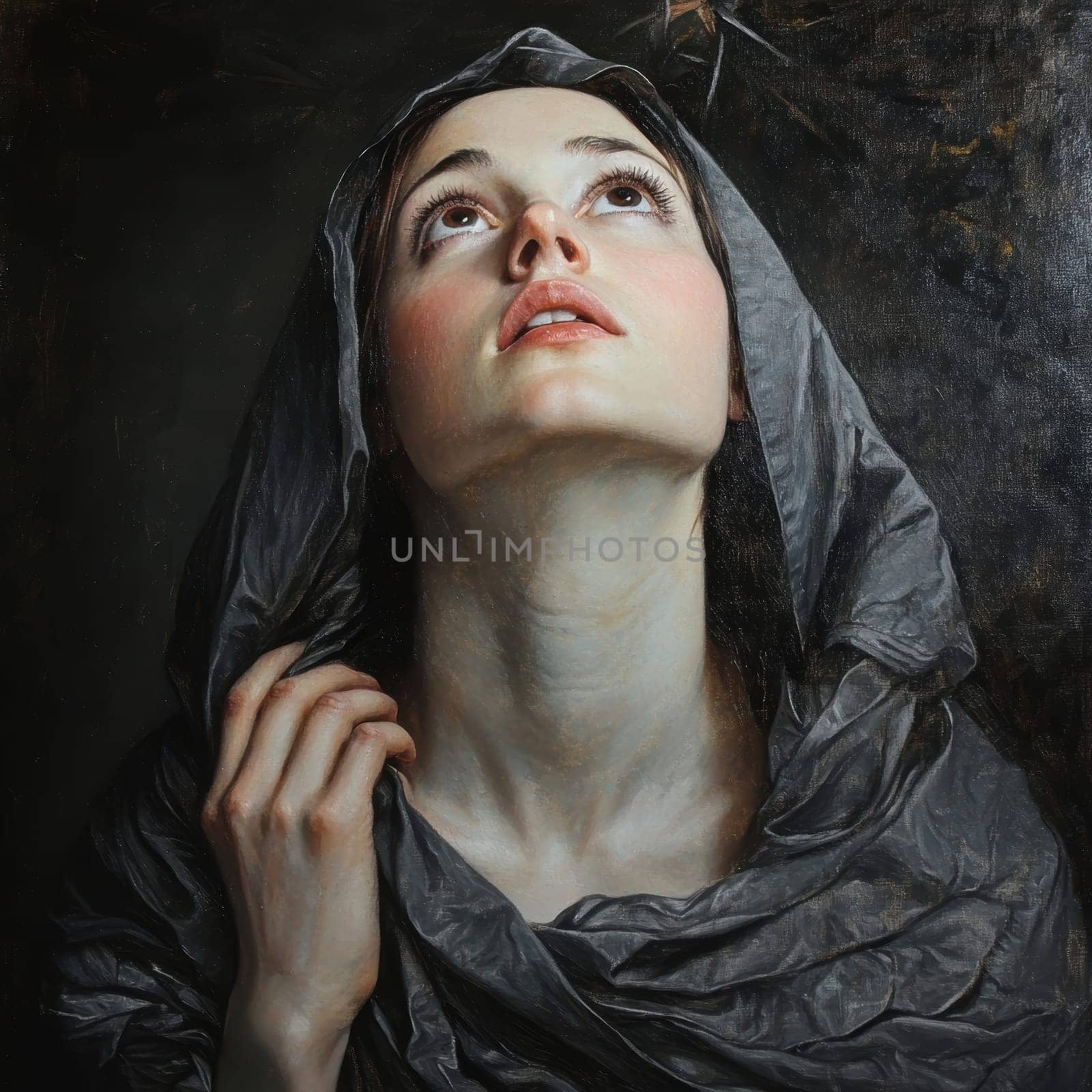Portrait of Saint Magdalene. AI generative.